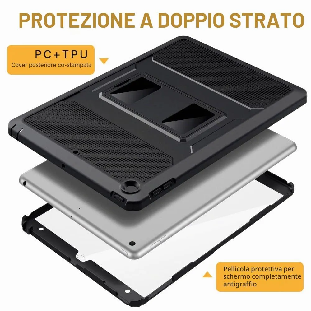 MoKo Cover iPad 10.2 9a/8a/7a Gen Antishock Nera Schermo