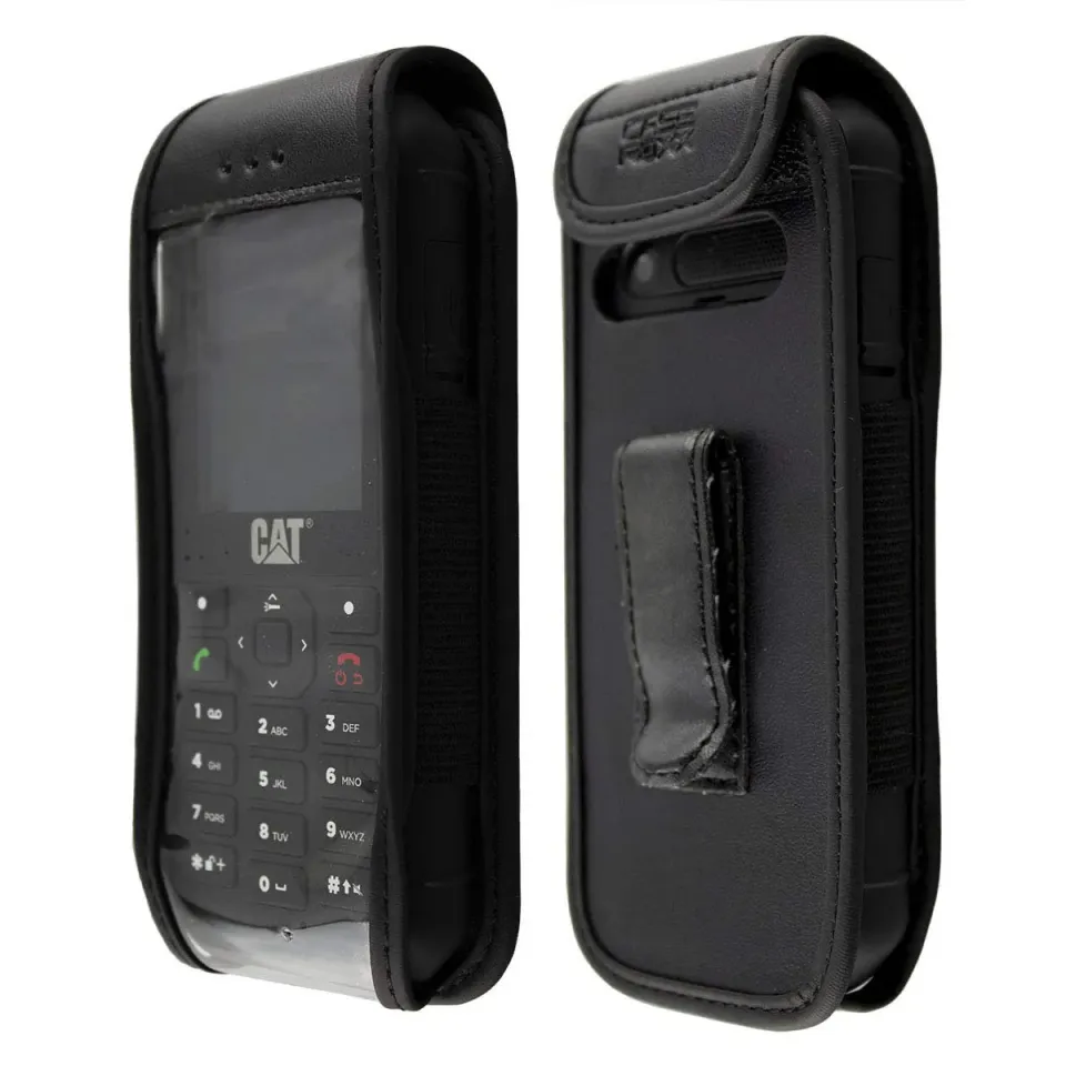 caseroxx Cat B26 borsello pelle clip cintura nero finestra