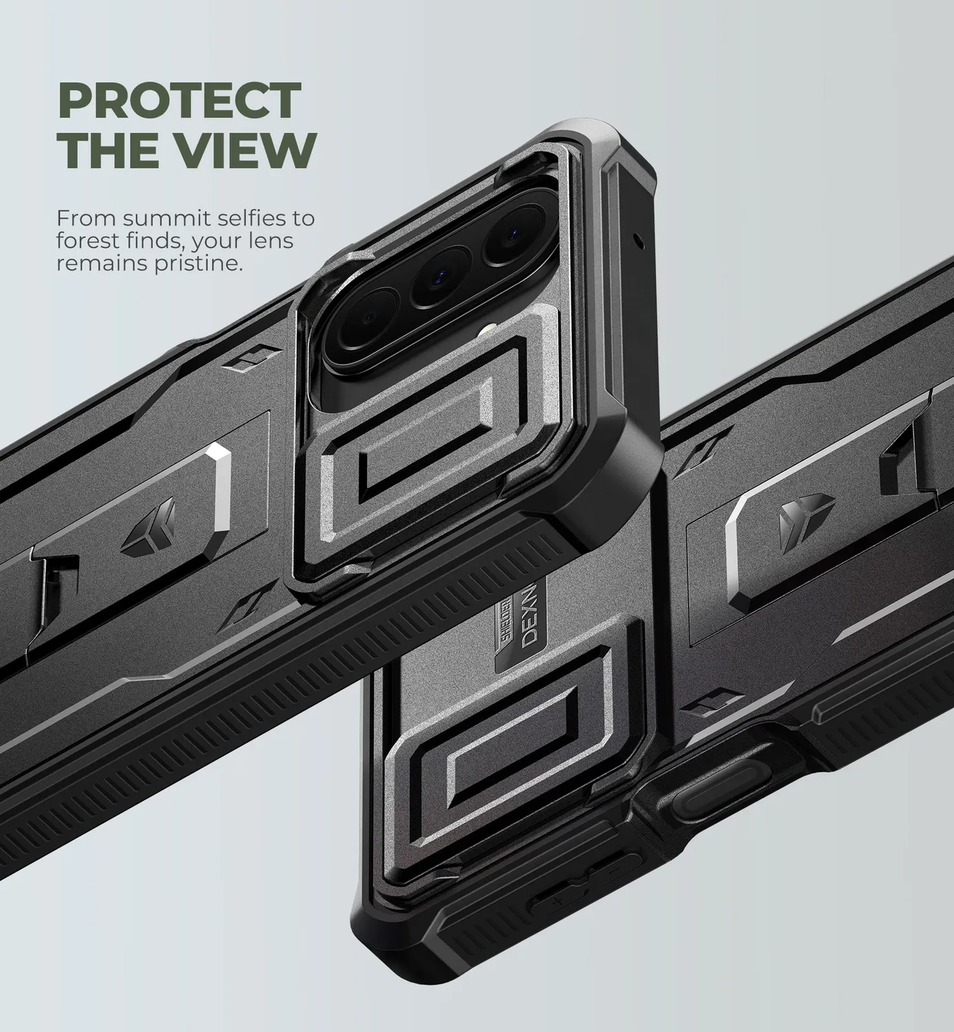 Dexnor Galaxy A27 5G cover nera antishock 6,7" con stand