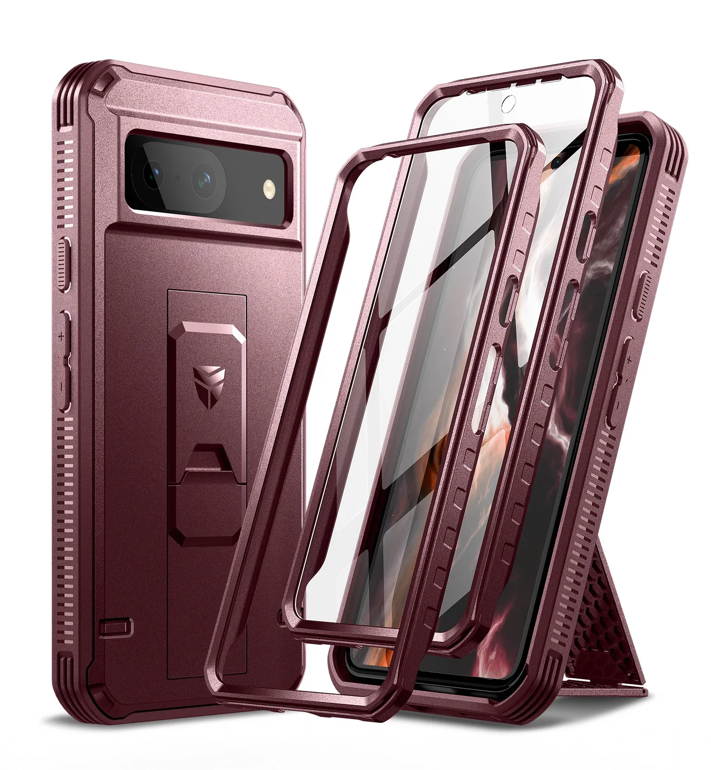 Dexnor Pixel 8 custodia nera antiurto con 2 pellicole