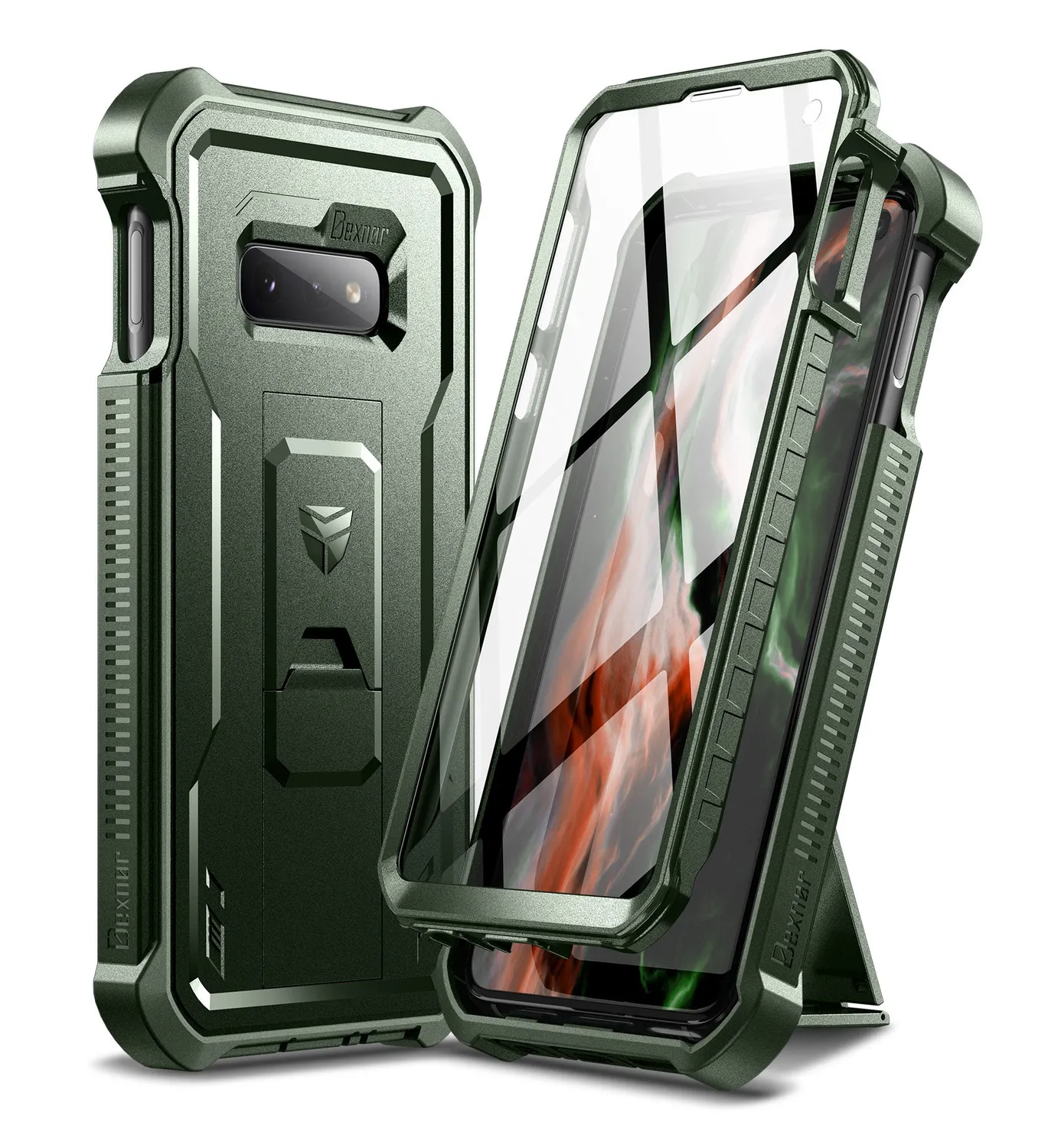 Dexnor Galaxy S10E cover nera anturto con kickstand