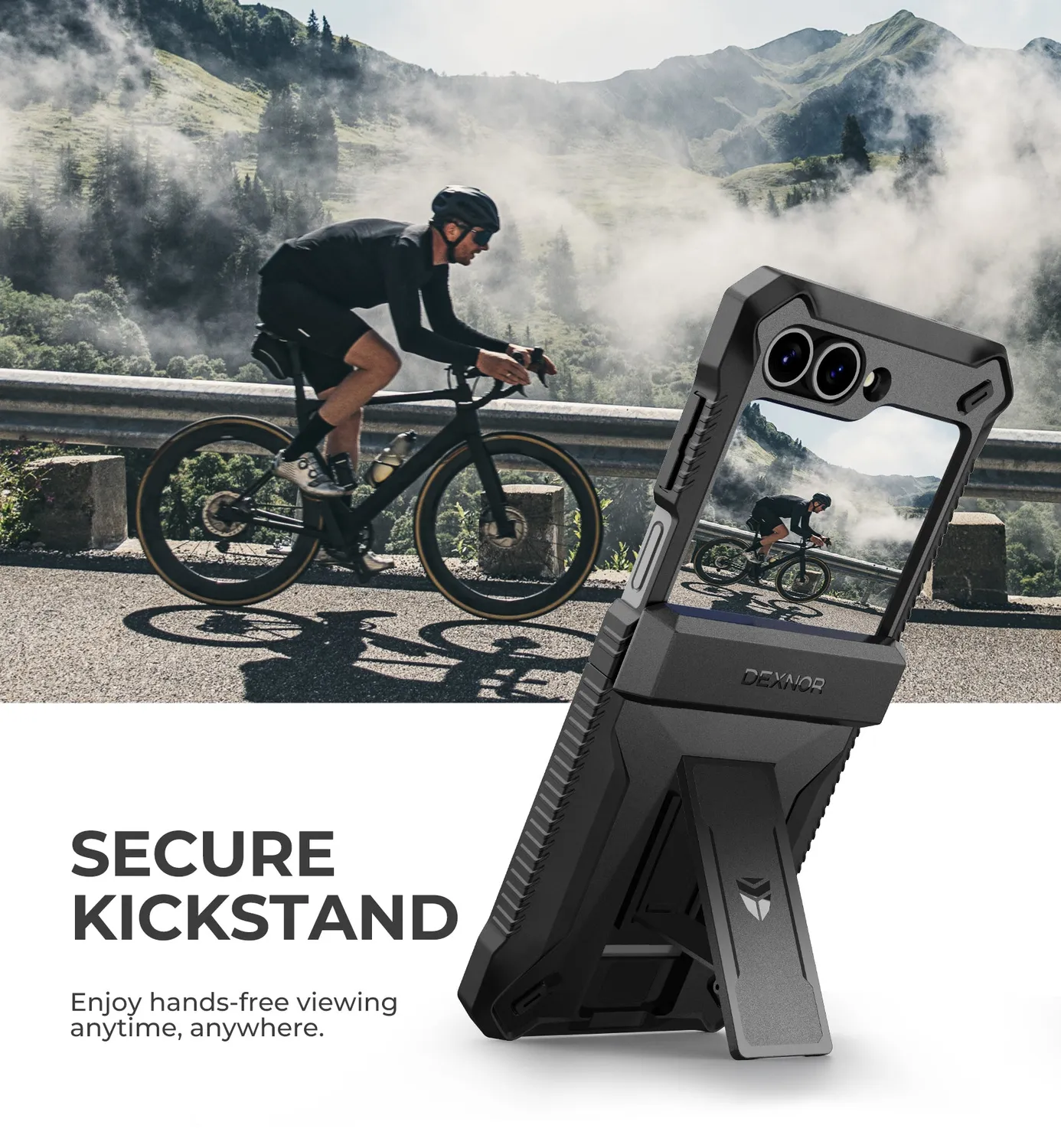 Dexnor Galaxy Z Flip 6 Cover nera con cerniera