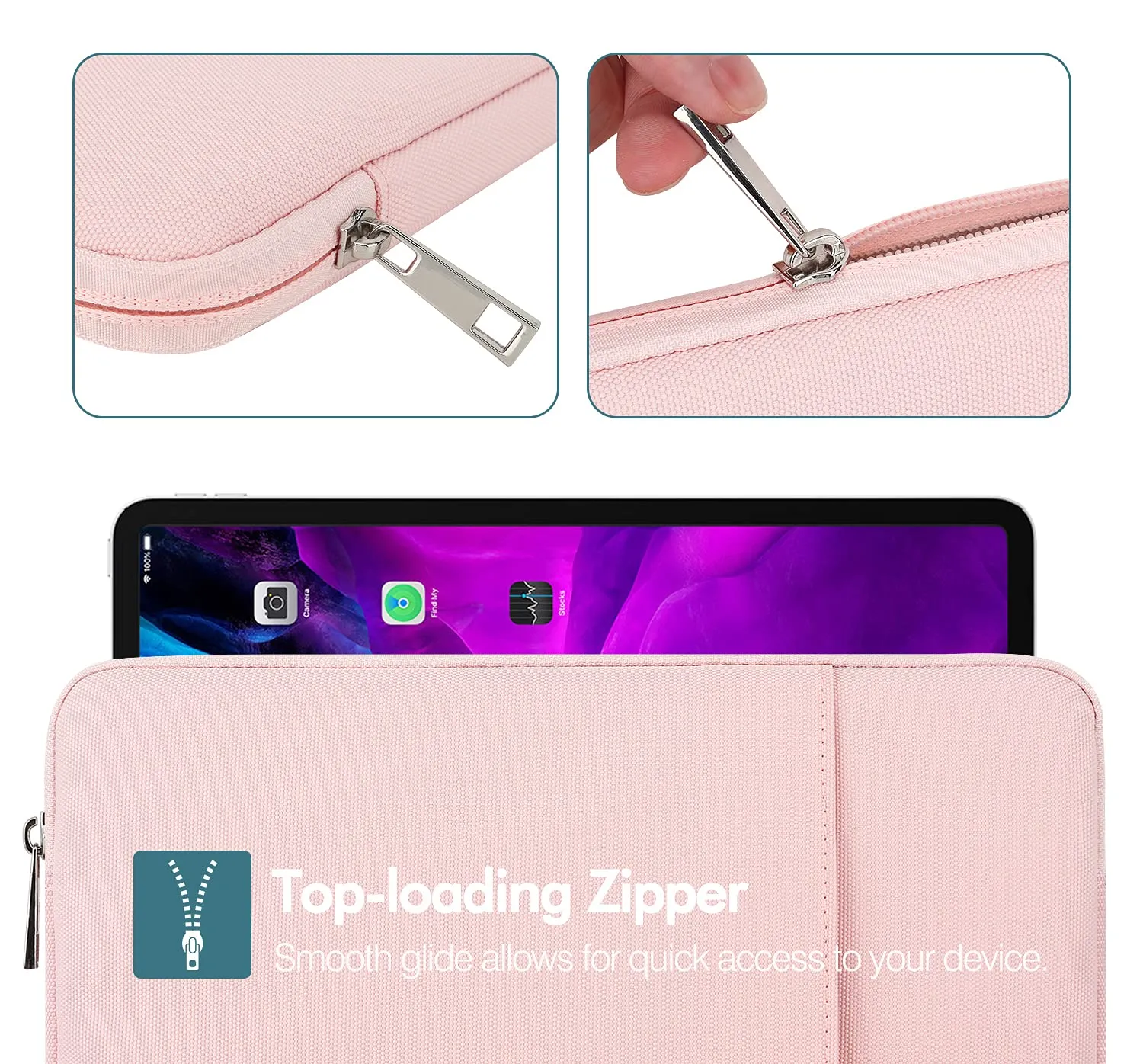 MoKo Custodia 9-11 custodia tablet rosa impermeabile