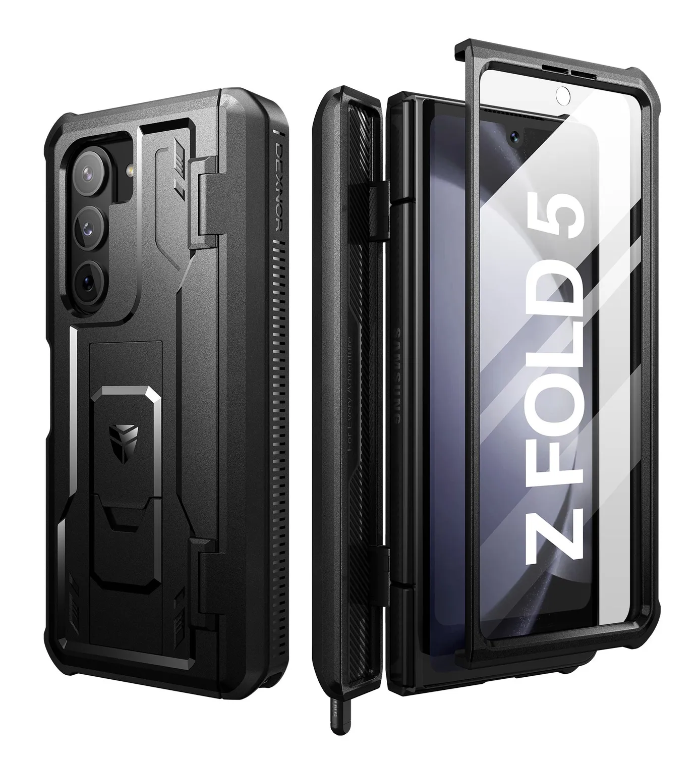 Dexnor Galaxy Z Fold 5 custodia nera rugged