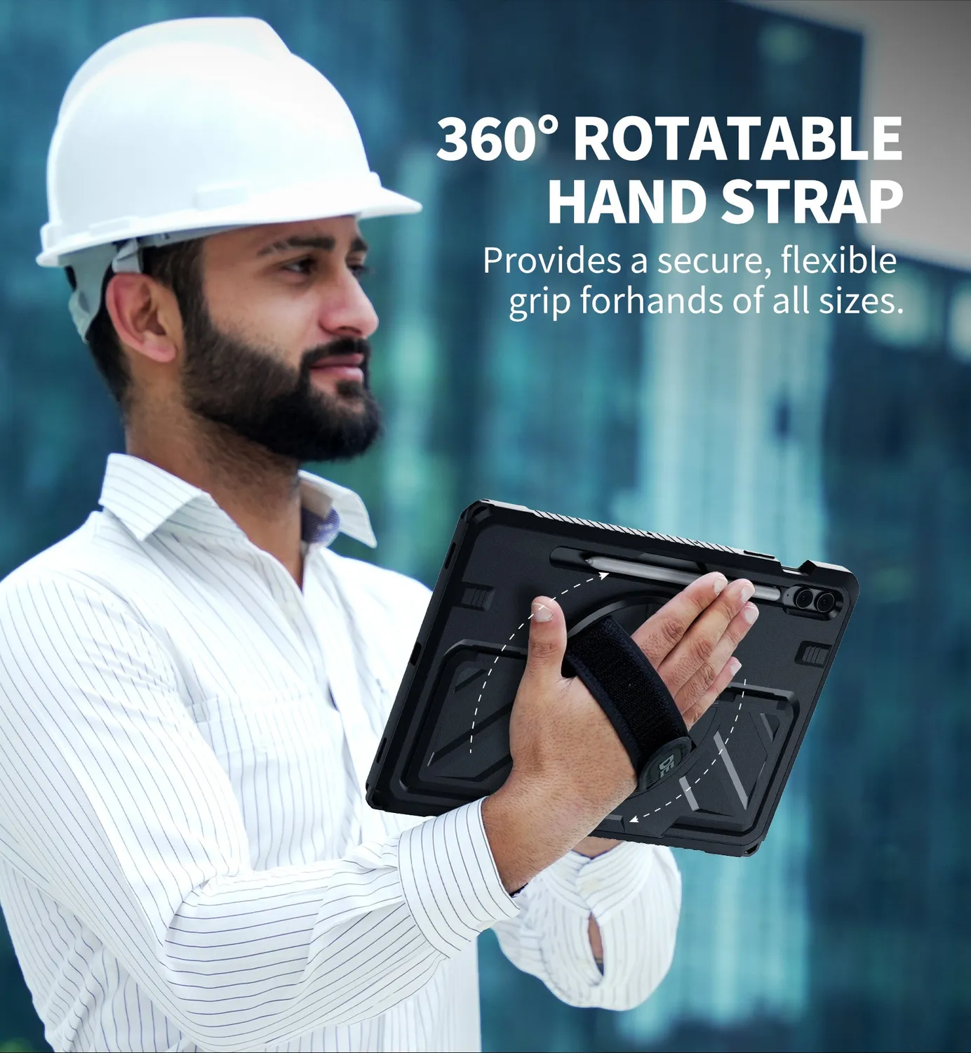Dexnor Galaxy Tab S9 FE Plus 12.4 custodia tablet nera 360°
