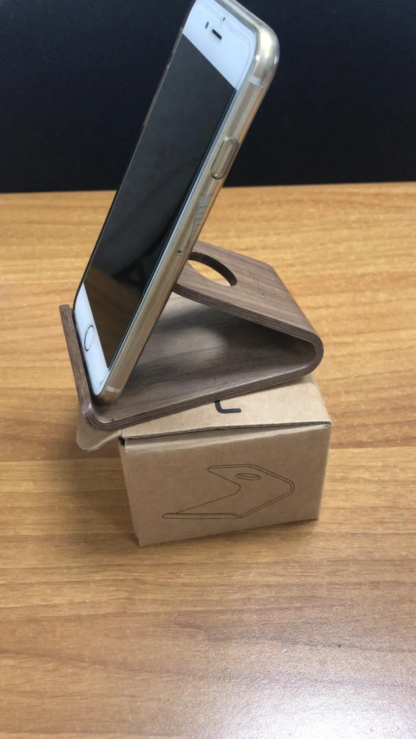 MoKo Supporto Legno Noce Telefono da Tavolo