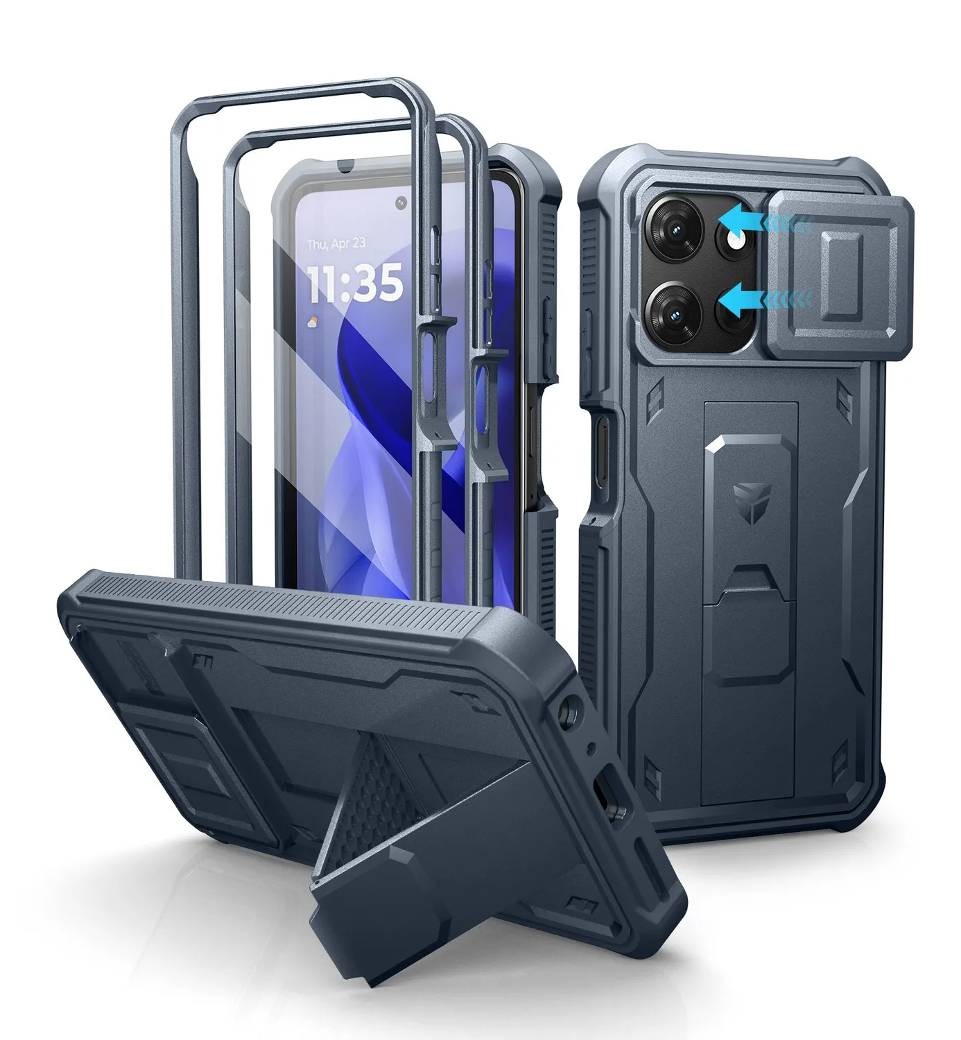 Dexnor Moto G-Power 5G 2025 cover nera full-body shockproof