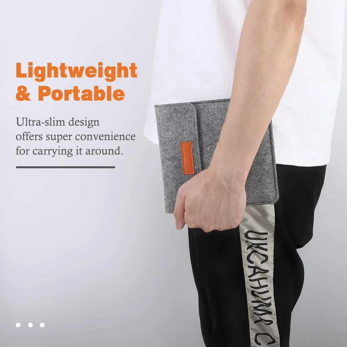 MoKo Custodia Feltro Kindle Oasis 2017/2019 Grigio Chiaro Leggera