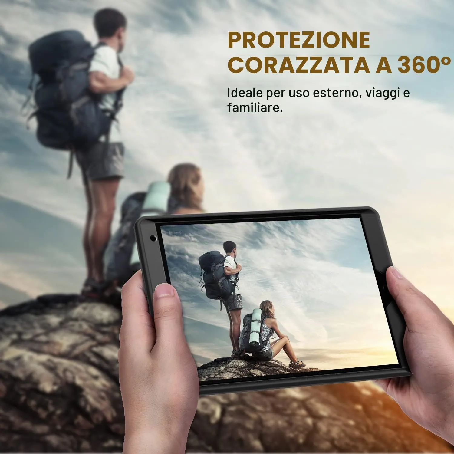 MoKo Cover iPad 10.2 9a/8a/7a Gen Antishock Nera Schermo