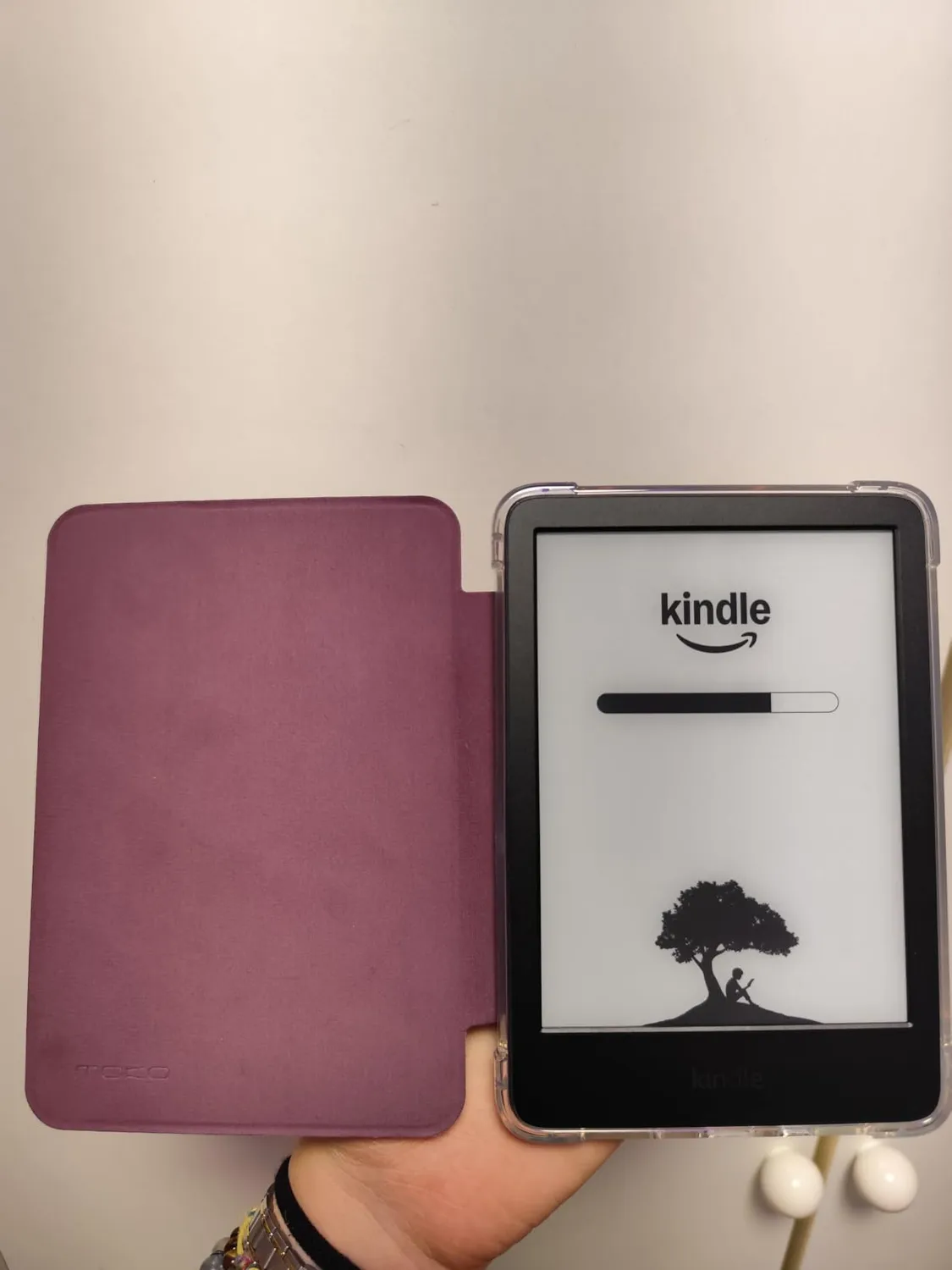 MoKo Kindle Basic 6" 12ª Gen 2026 custodia bianco/blu