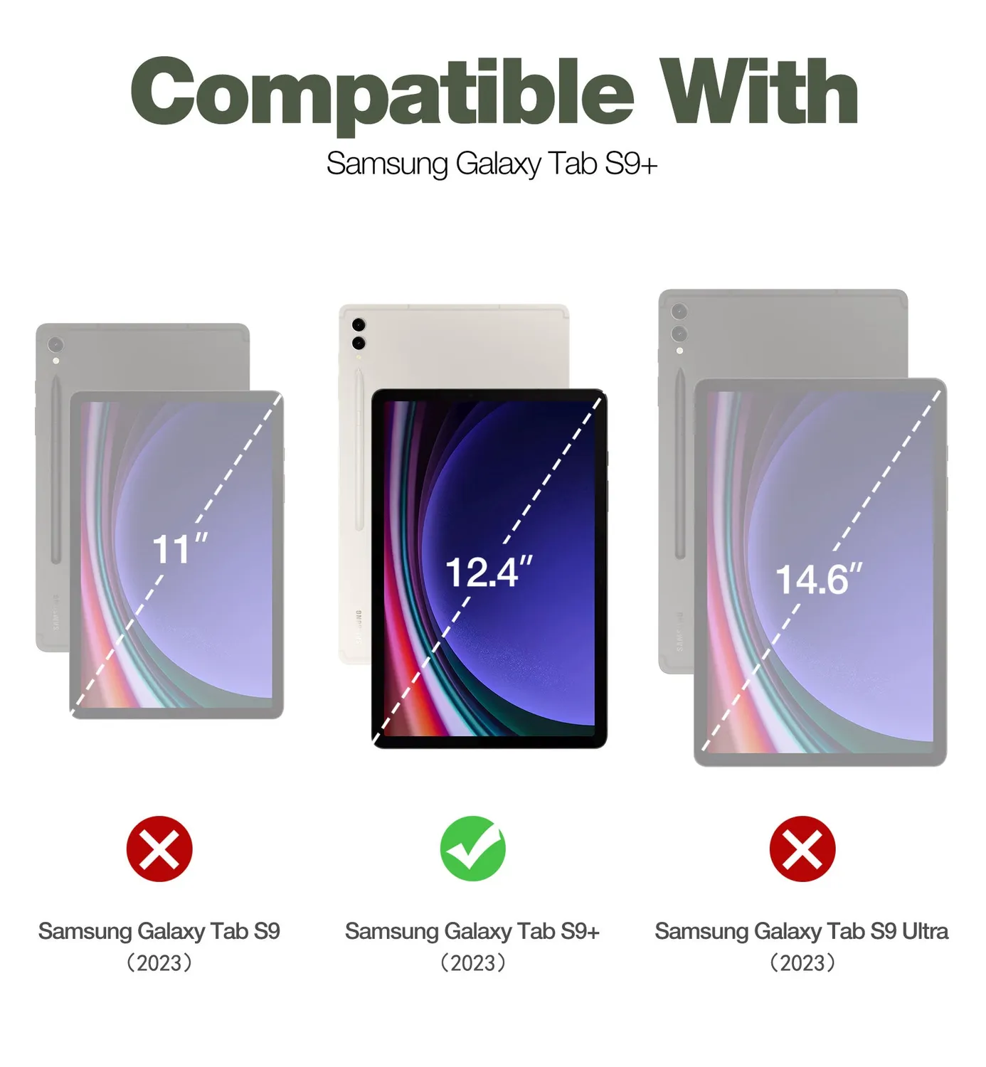 Dexnor Galaxy Tab S9 Plus custodia rugged rosa