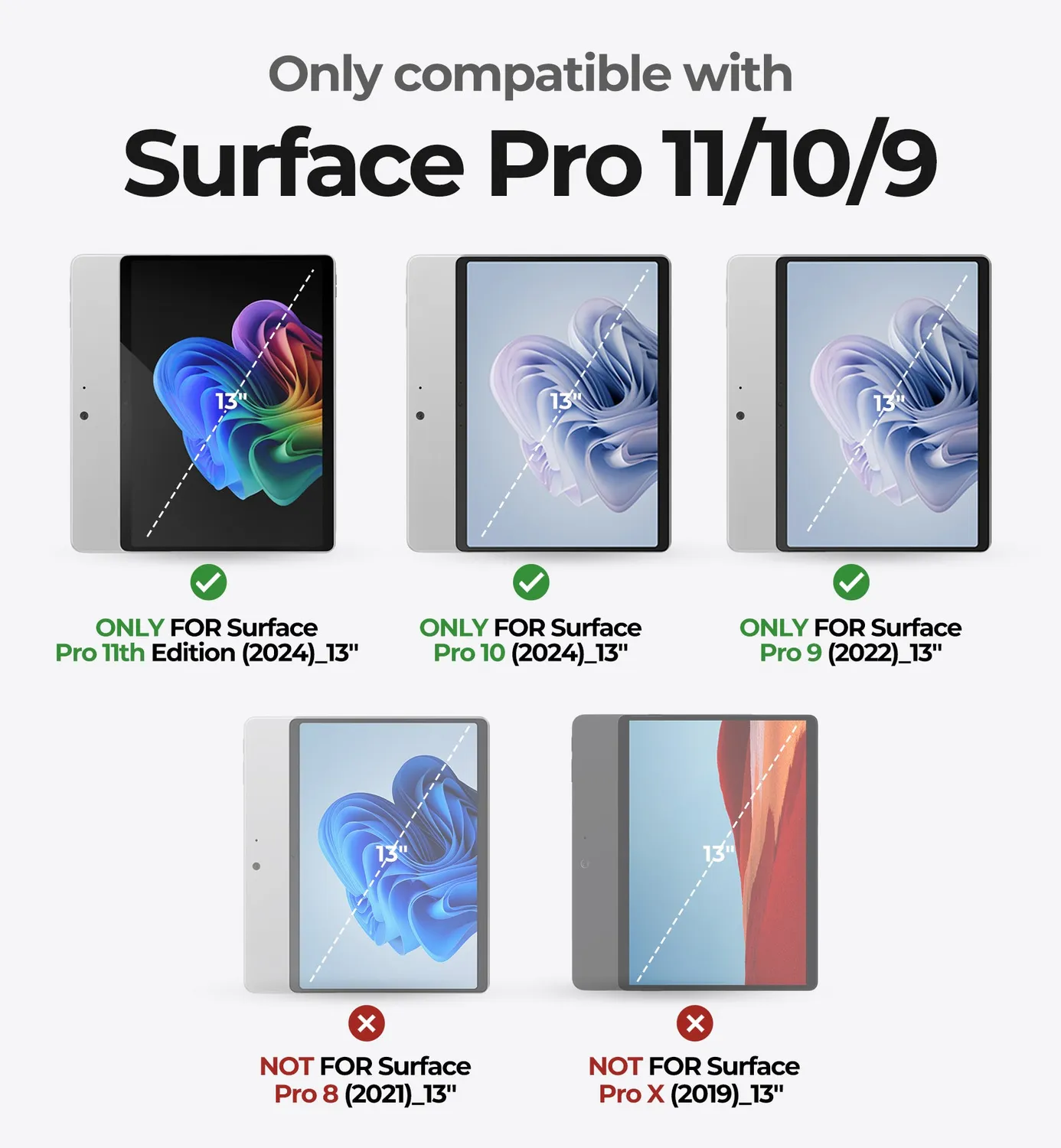 Dexnor Surface Pro 10 cover tastiera nera retroilluminata US