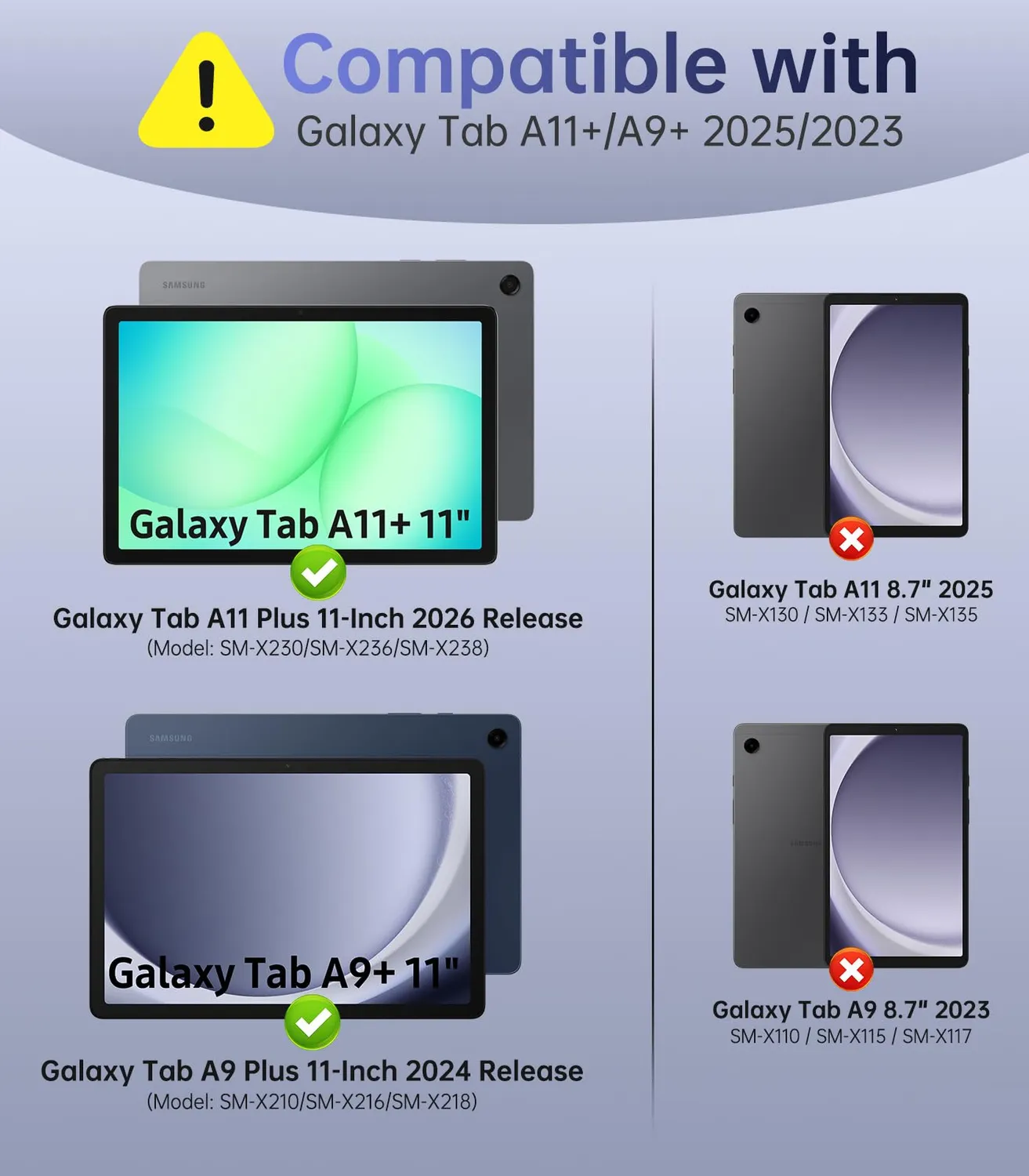 MoKo Custodia Tastiera Galaxy Tab A11+ A9+ 11 Nero QWERTY