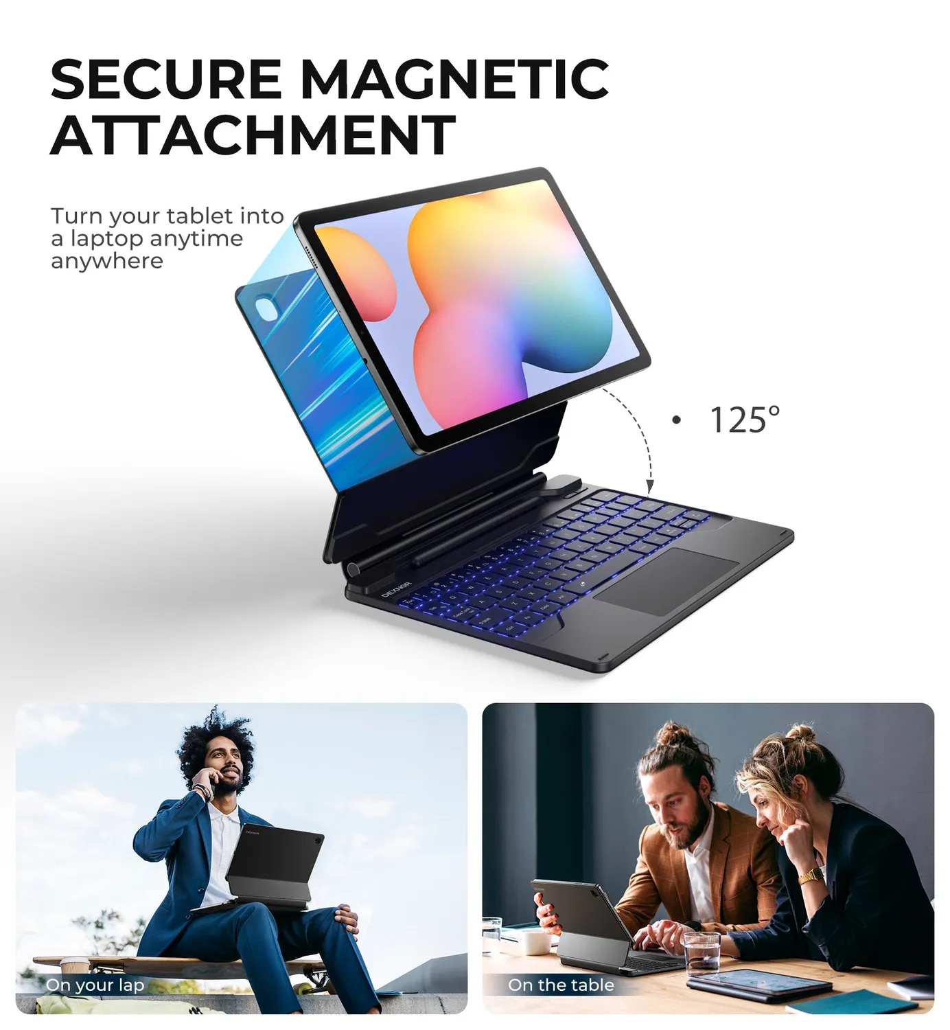 Dexnor Galaxy Tab S6 Lite 2022 custodia tastiera nera IT