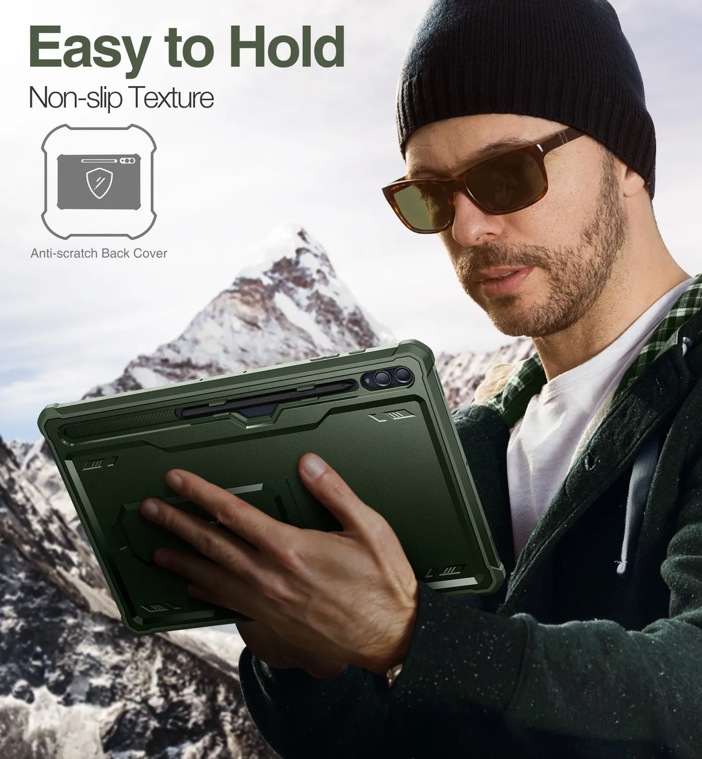 Dexnor Galaxy Tab S9 Ultra custodia rugged verde antishock
