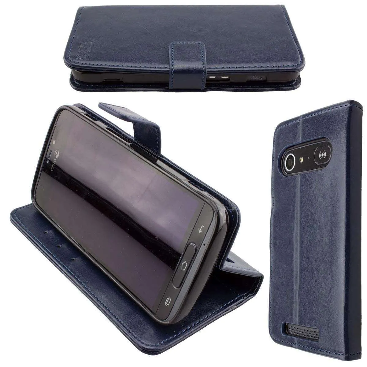 caseroxx Bookstyle custodia portafoglio Doro 8040 rossa antiurto