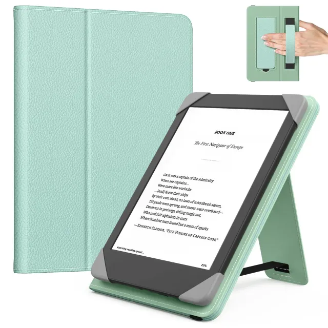 MoKo Kindle 6 pollici custodia verde tequila litchi stand