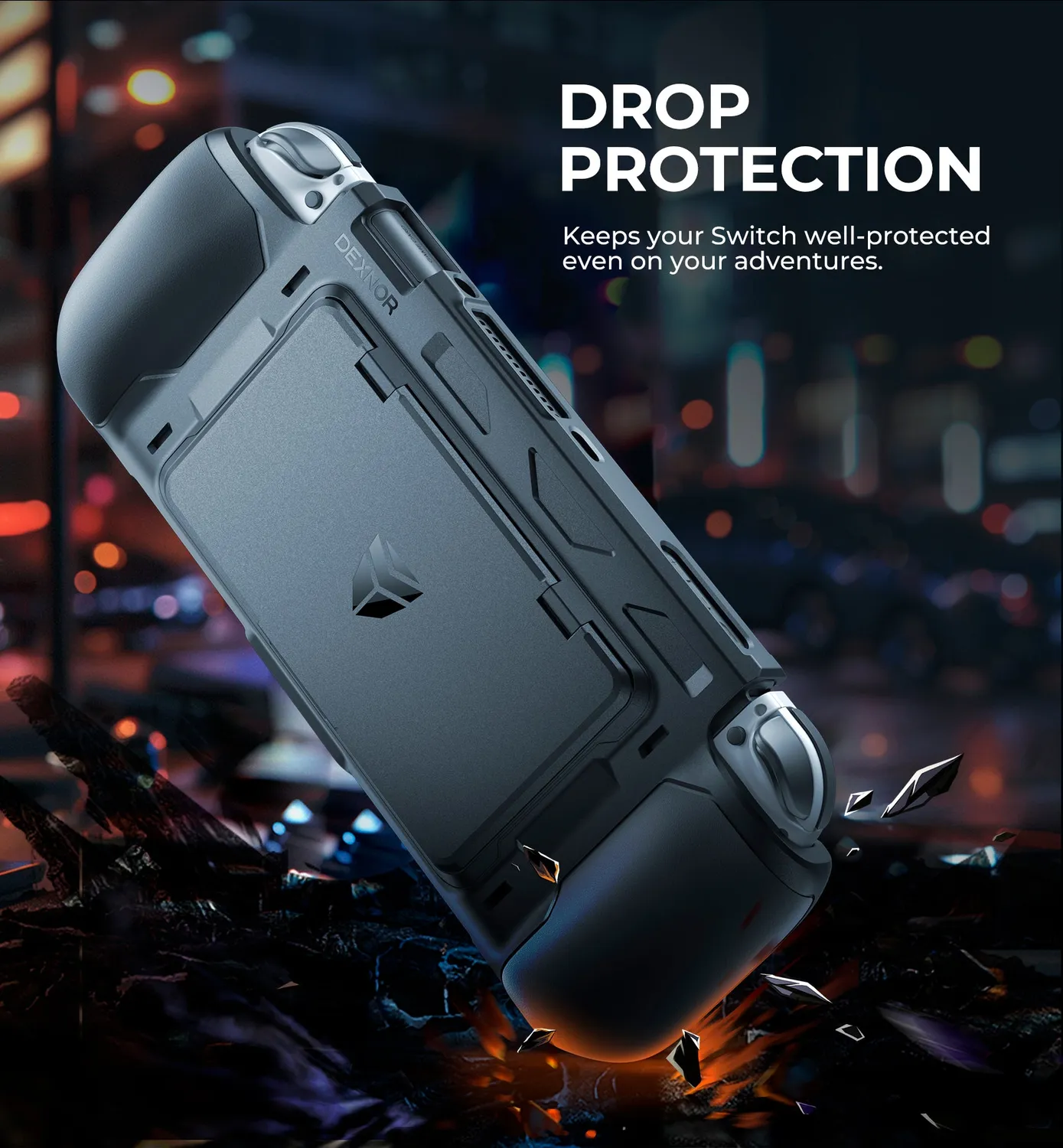 Dexnor Switch OLED custodia protettiva nera antishock