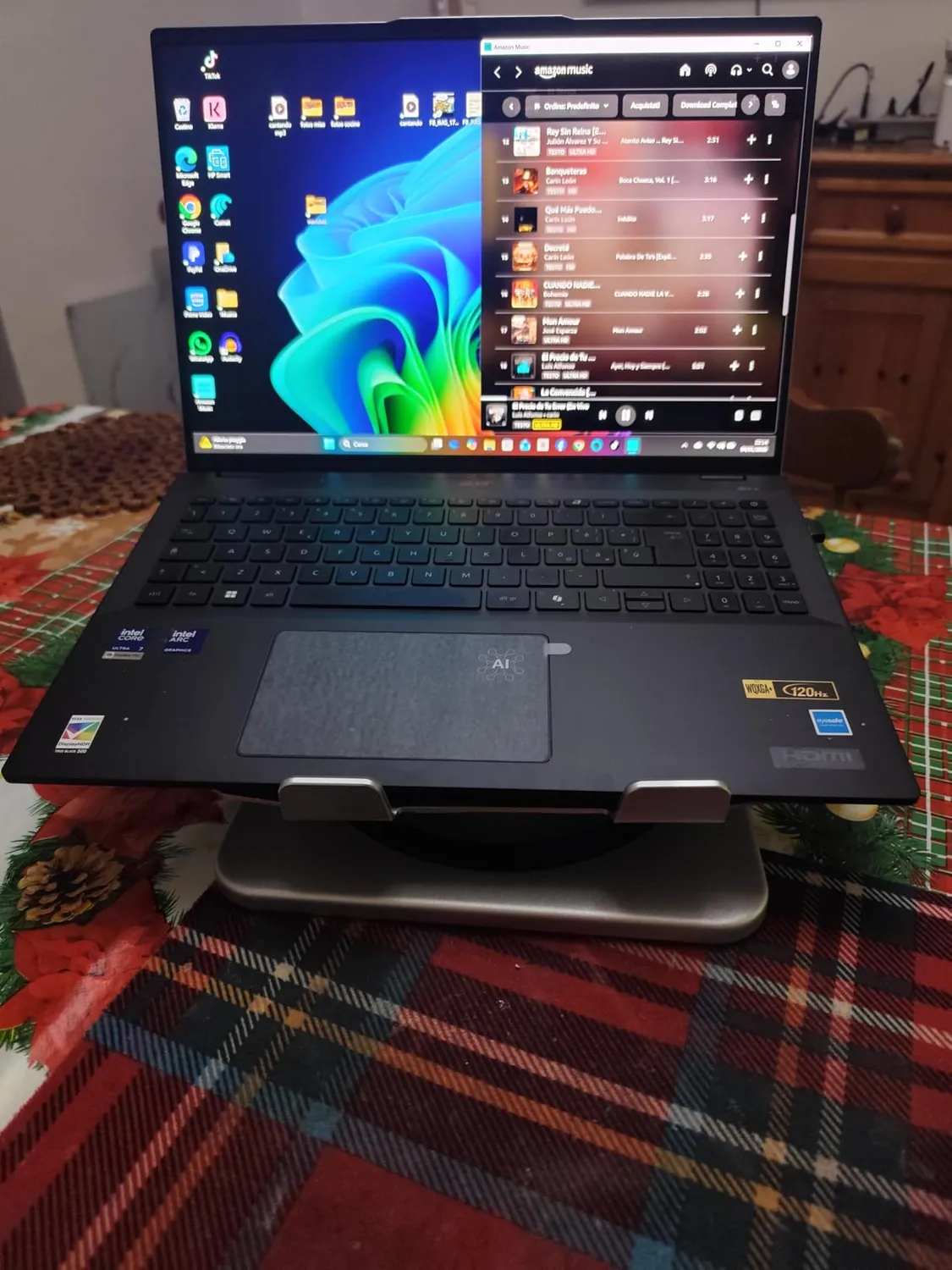 EOIWUY Supporto Laptop 10-16 Pollici Girevole Argento Alluminio