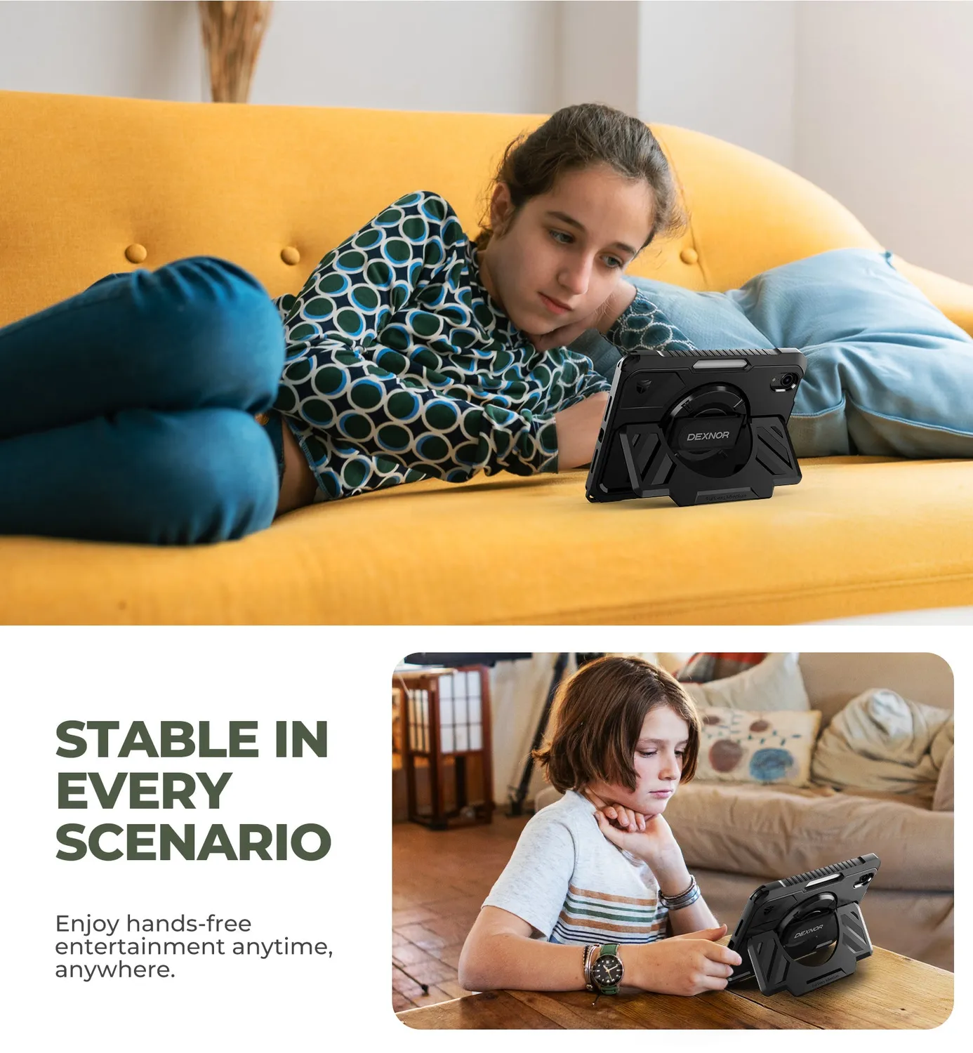 Dexnor iPad mini 6 8.3 custodia rugged nera