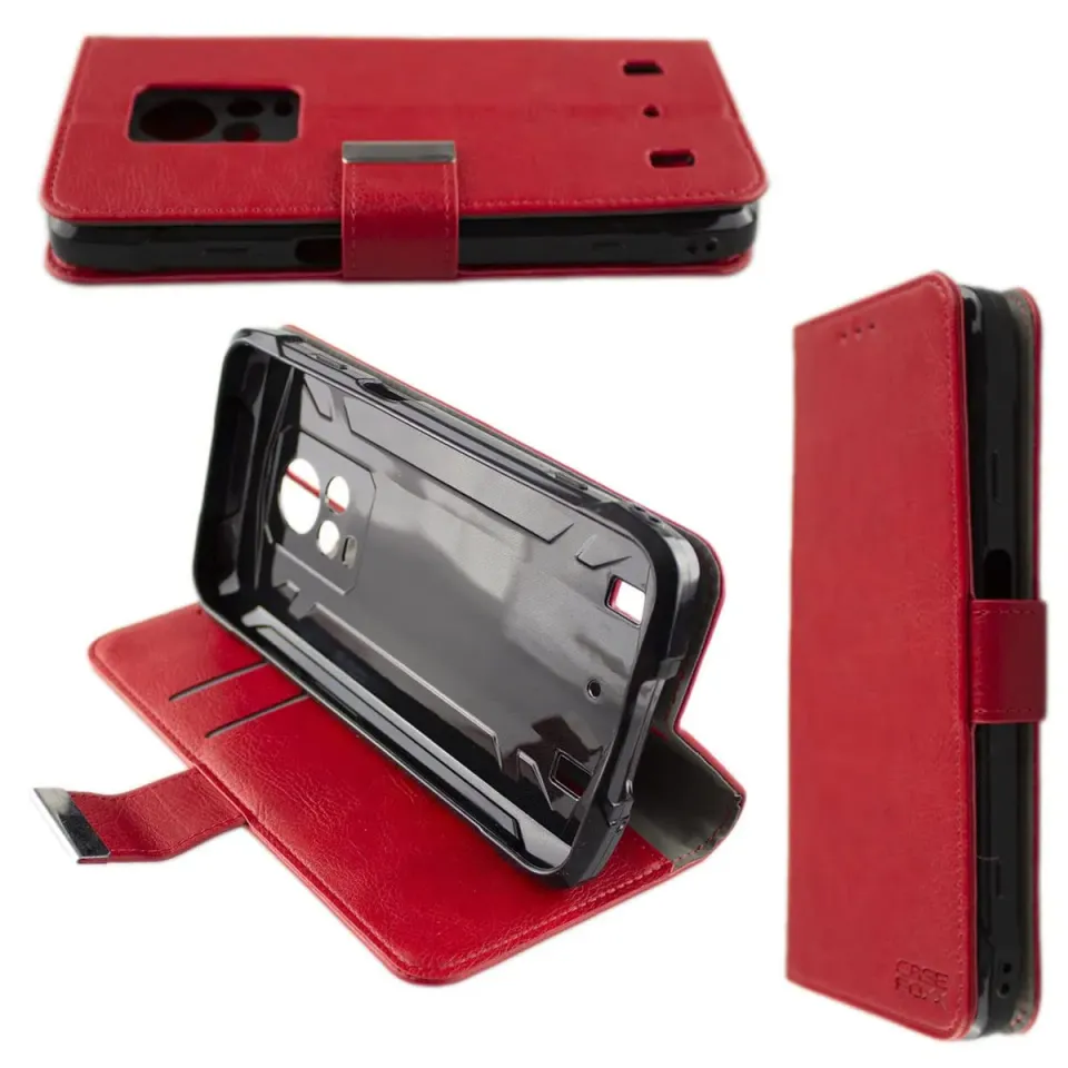 caseroxx Bookstyle custodia Cubot King Kong 7 rossa