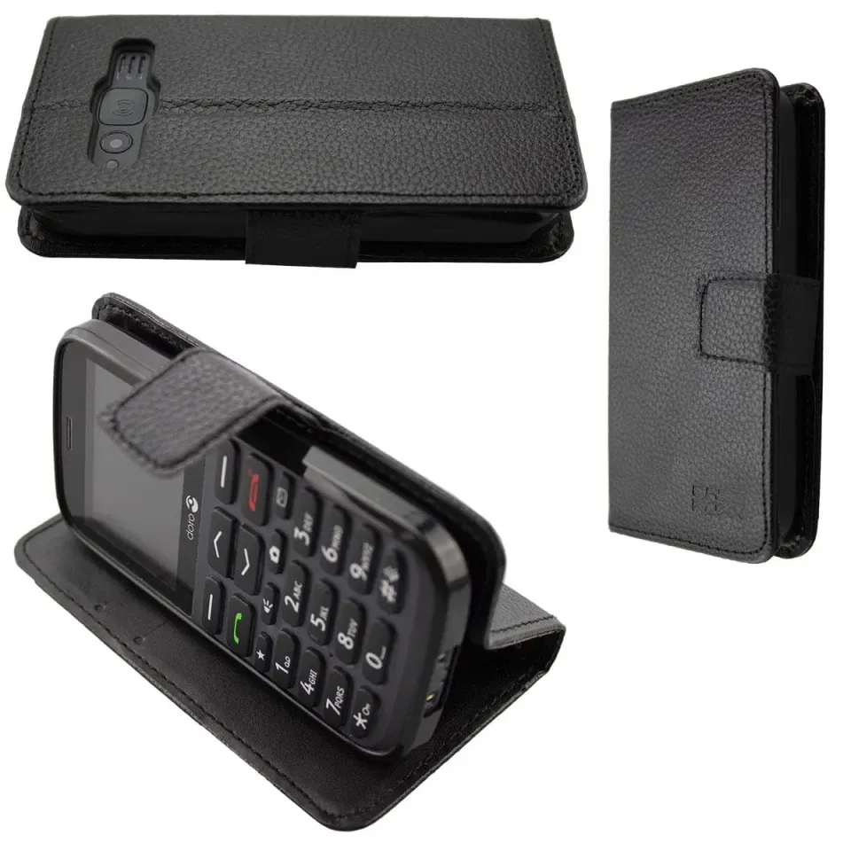 caseroxx Bookstyle Cover per Doro 1370 1372 nero portafoglio