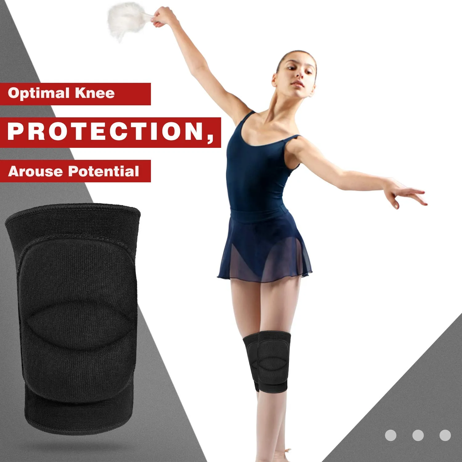 MoKo Ginocchiera Elastica Sportiva Nera Traspirante