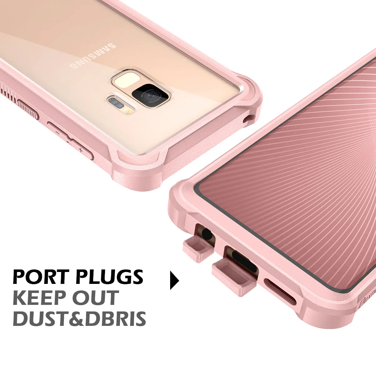 Dexnor Samsung Galaxy S9 cover rosa con pellicola antiurto