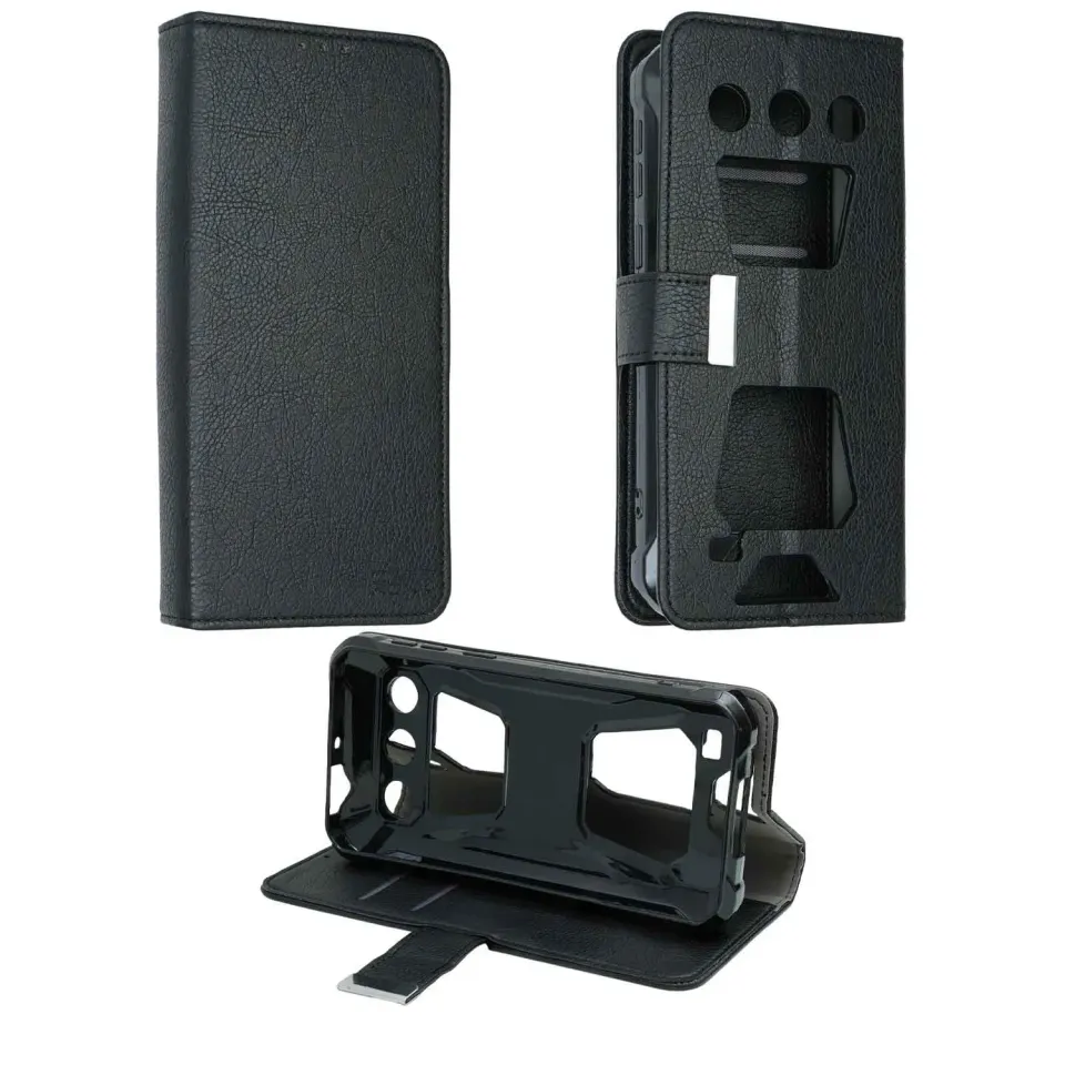 caseroxx Oukitel G5 cover a libro nera con stand