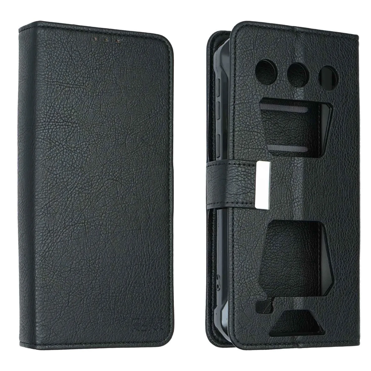 caseroxx Oukitel G5 cover a libro nera con stand