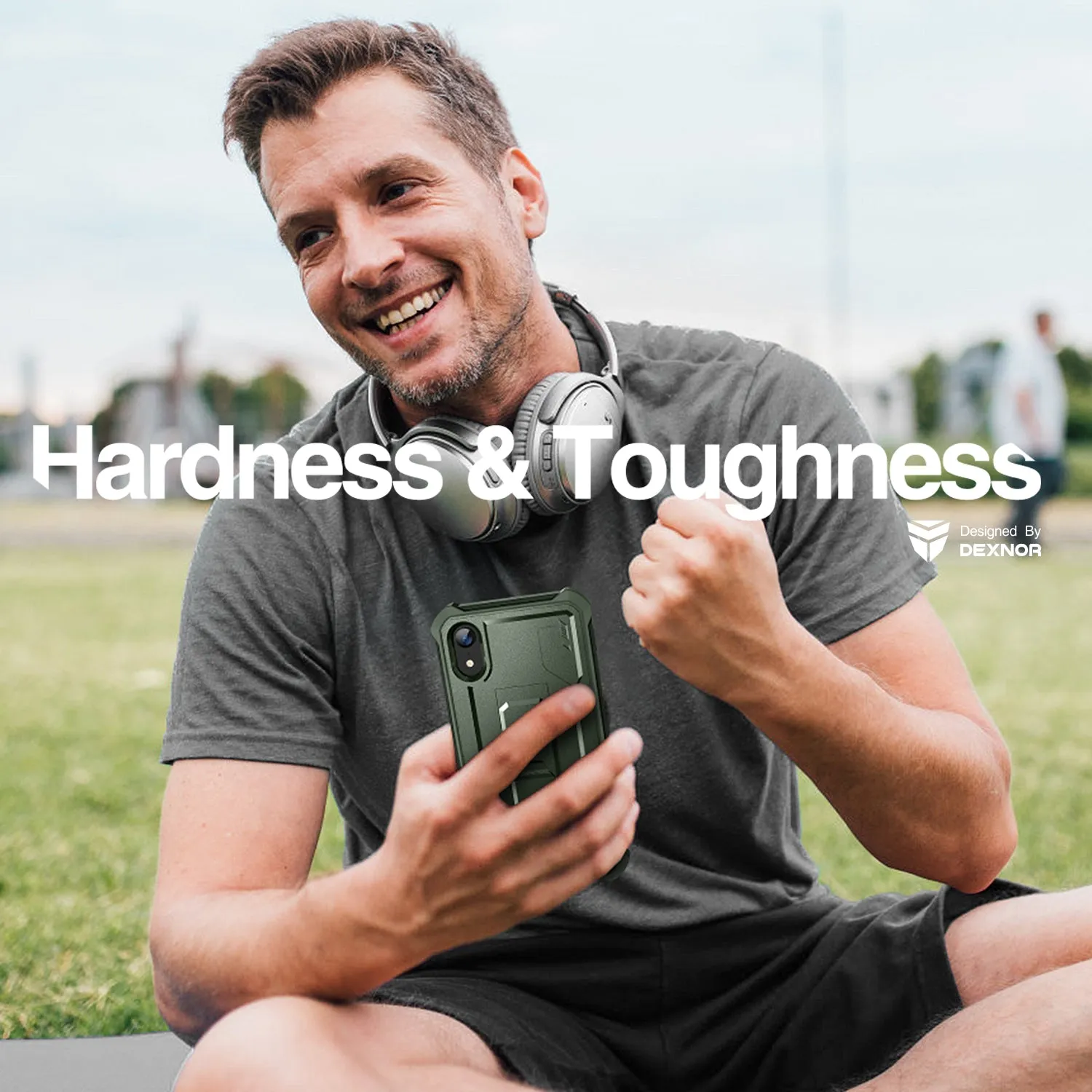 Dexnor iPhone XR cover antishock nera con pellicola