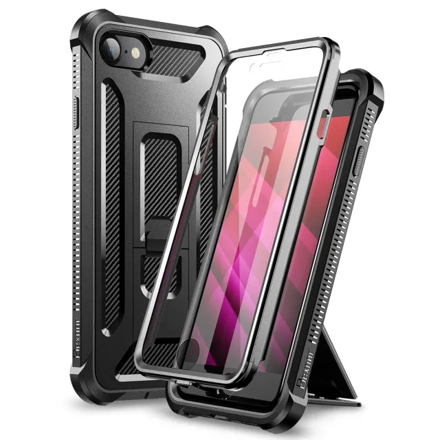 Dexnor iPhone SE 2020 7 8 cover nera antishock