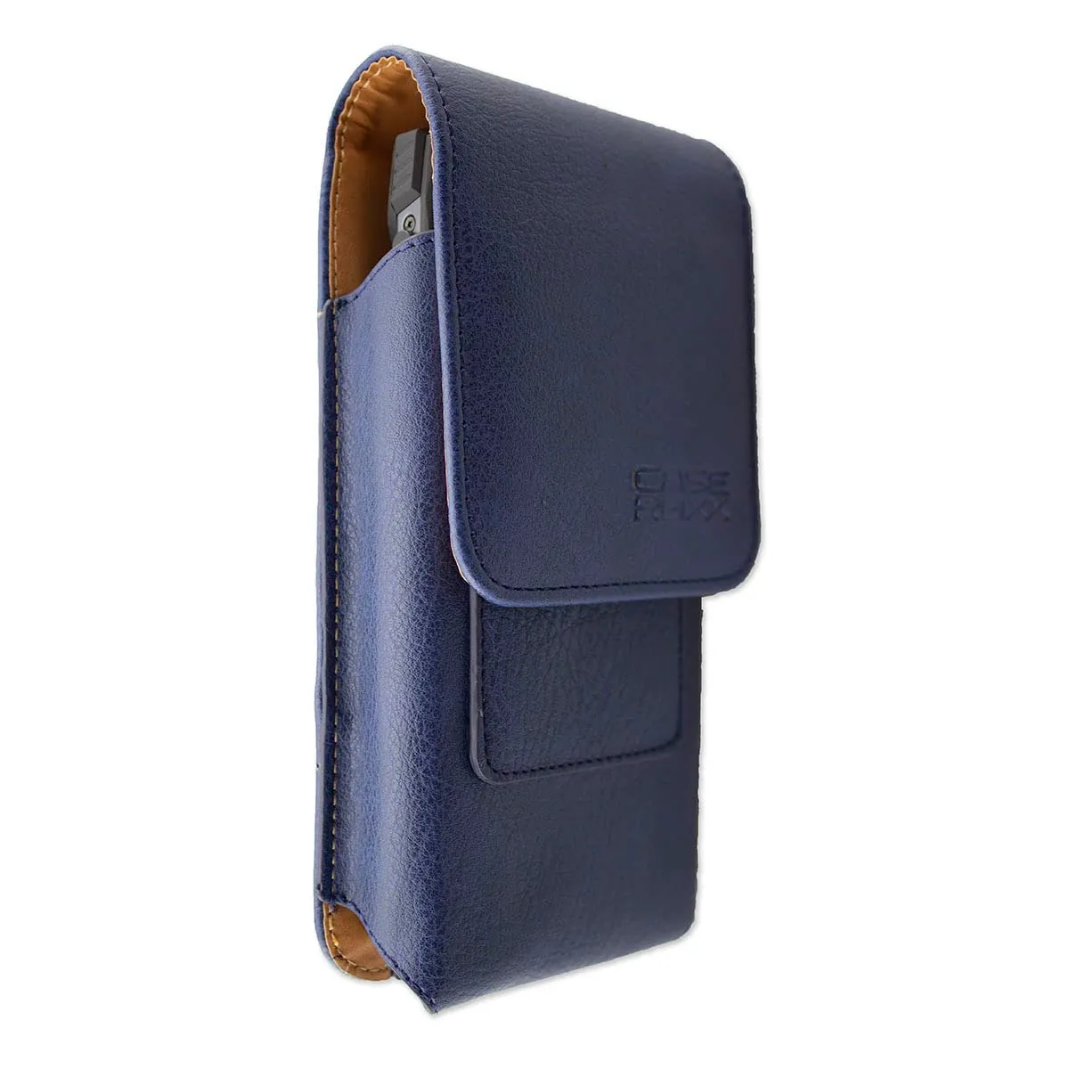 caseroxx Oukitel WP27 fondina cintura blu ecopelle girevole