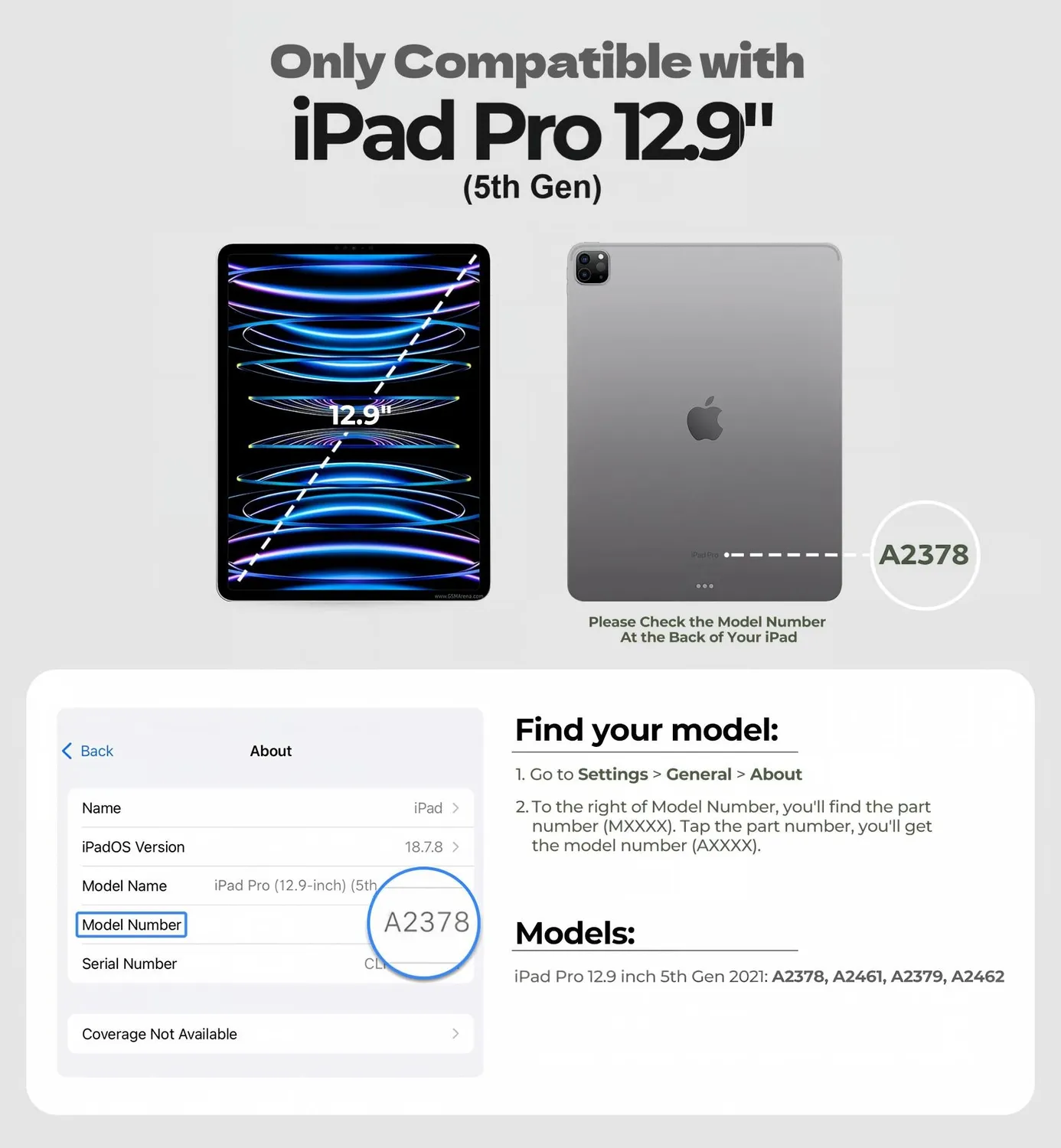 Dexnor Cover iPad Pro 12.9 5ª Gen Nera Antishock Stand
