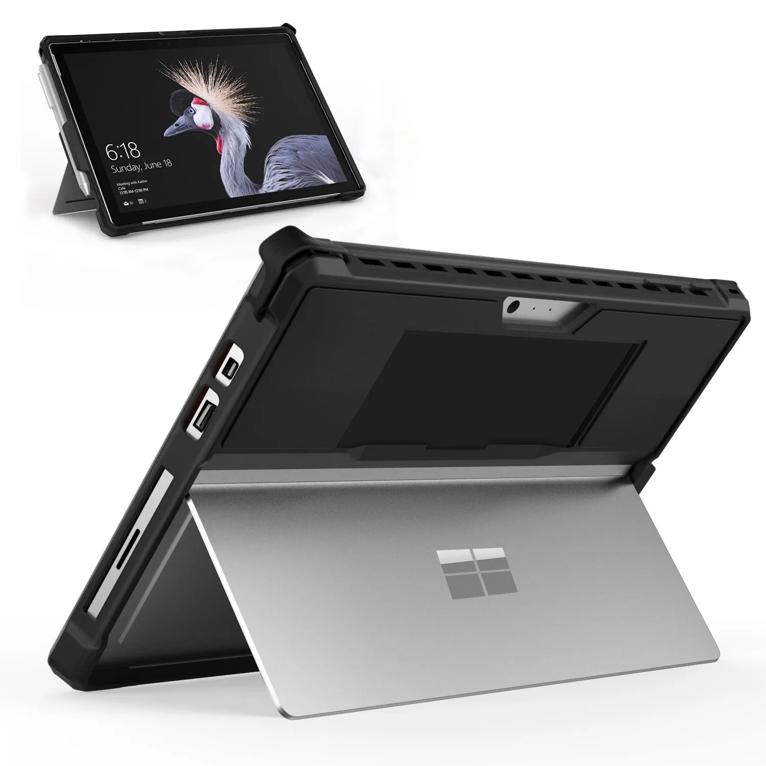 MoKo Cover Surface Pro 7+/7/6/5/4 Custodia TPU Blu Cinghia