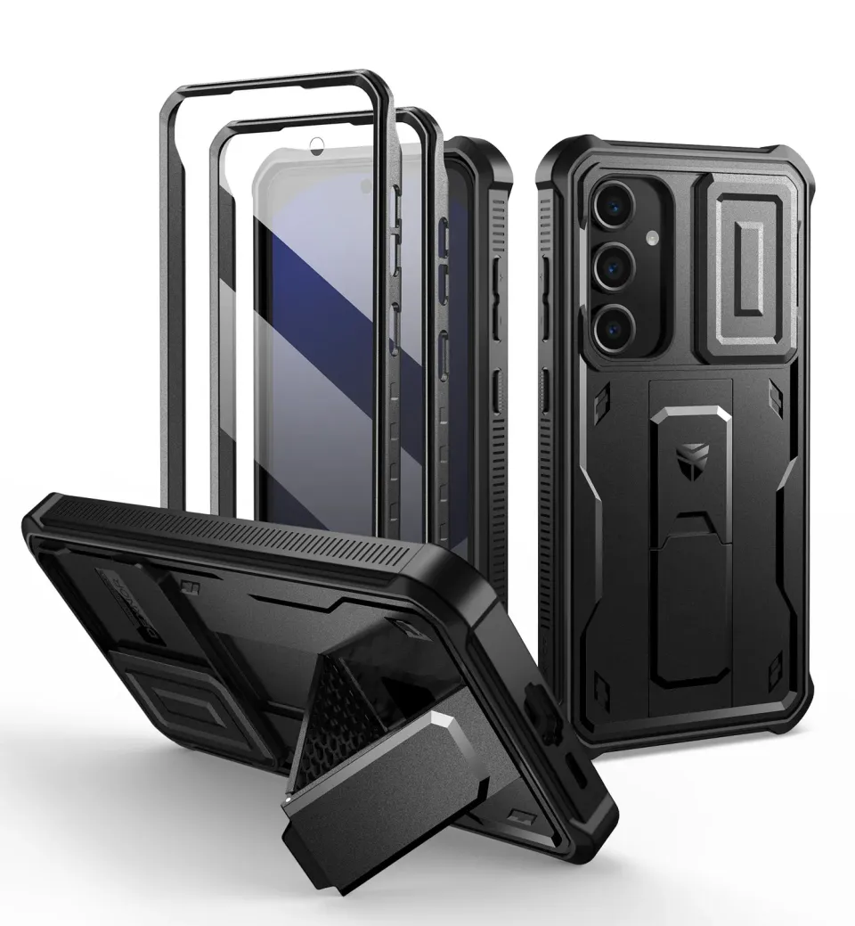 Dexnor Galaxy S24 FE cover antishock nera con pellicola