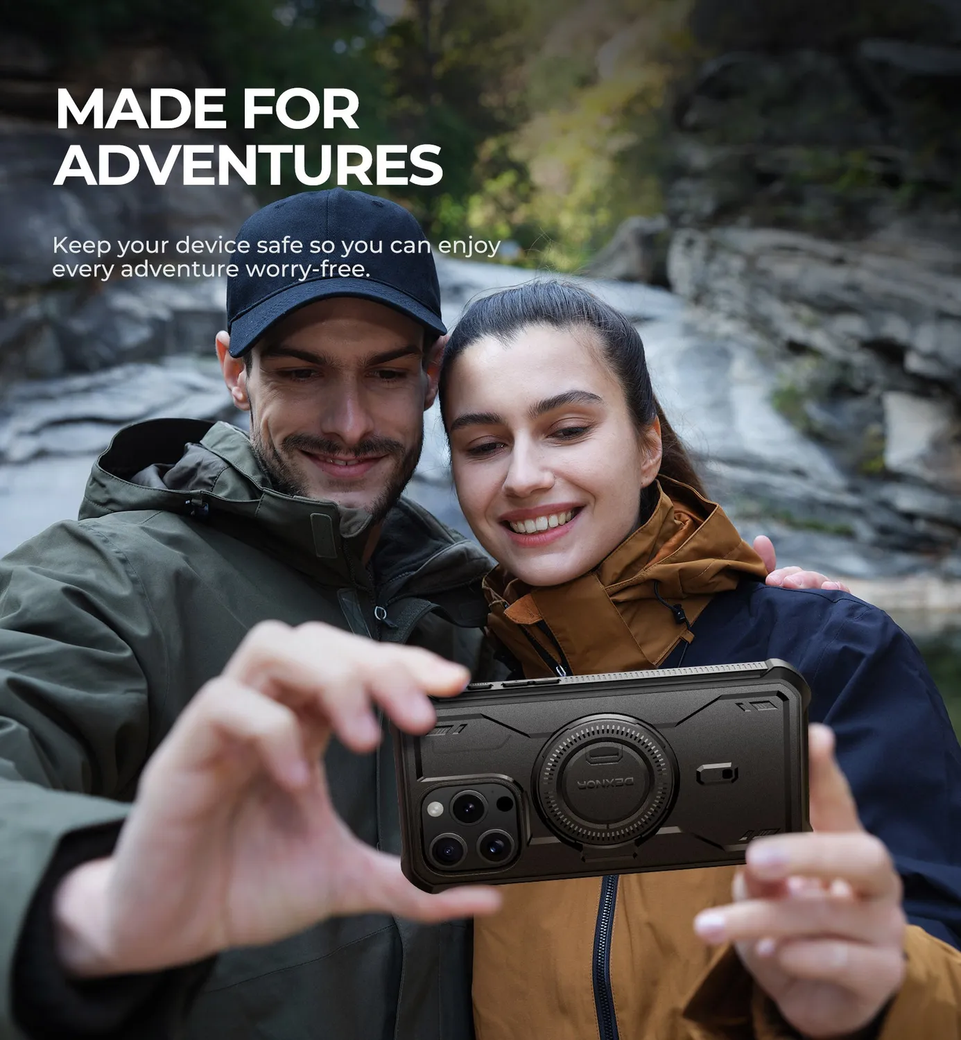 Dexnor iPhone 15 Pro Max custodia MagSafe nera rugged