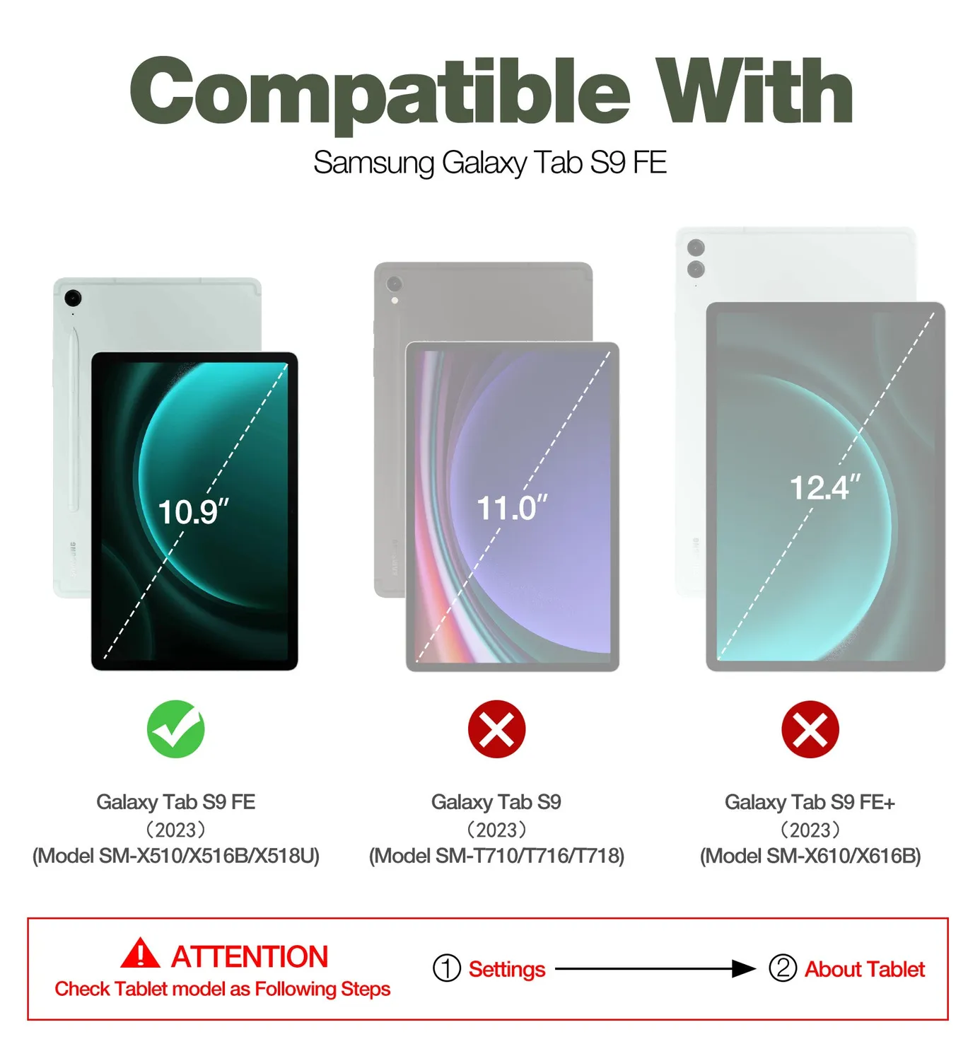 Dexnor cover Galaxy Tab S9 FE 10,9 verde con penna