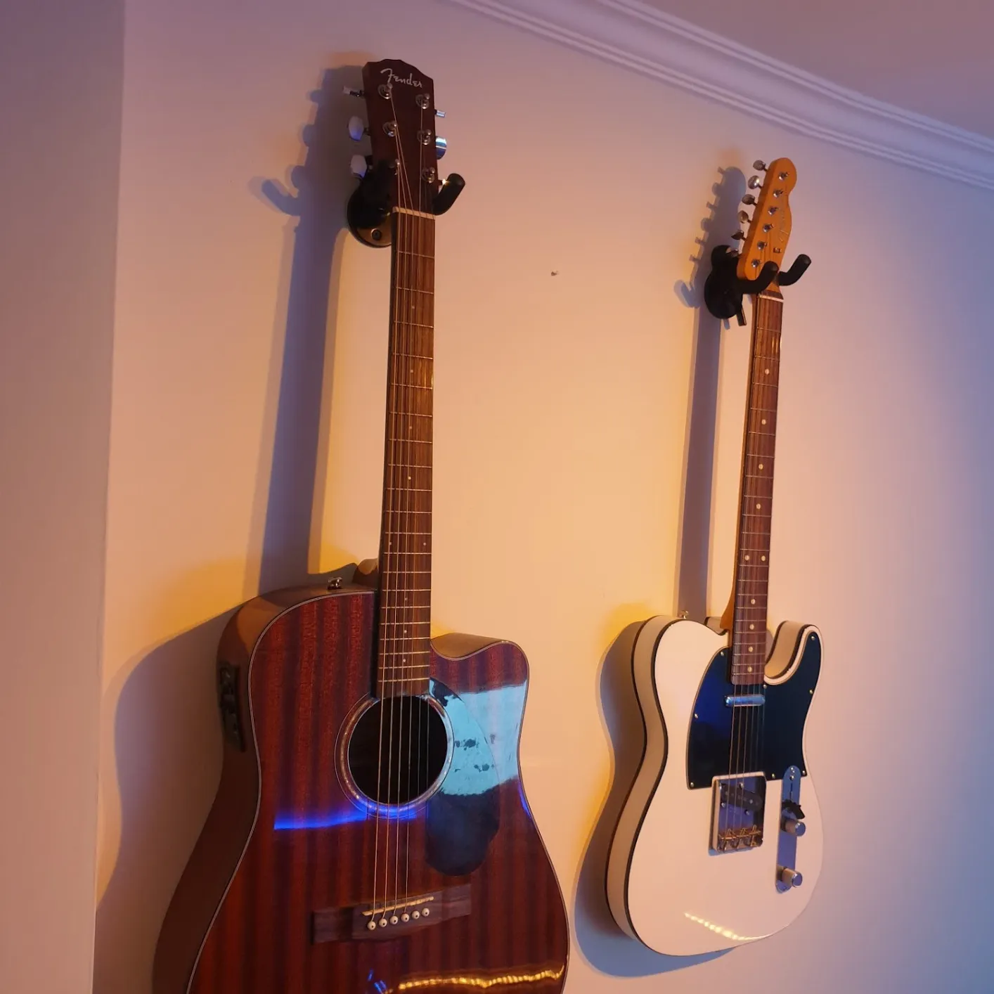 MoKo Supporto Chitarra 3 pezzi gancio parete nero metallo