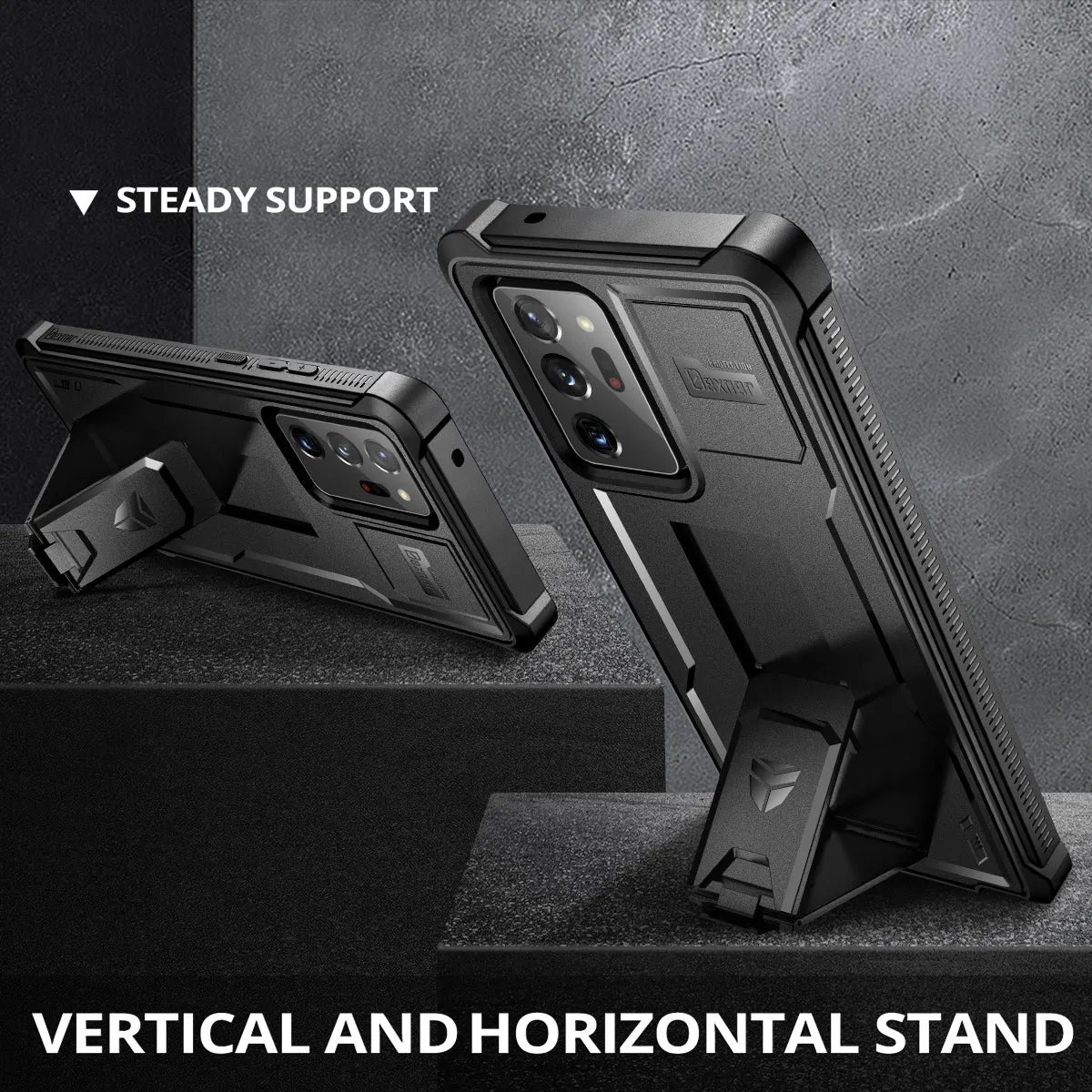 Dexnor Galaxy Note 20 Ultra cover rugged nera con pellicola