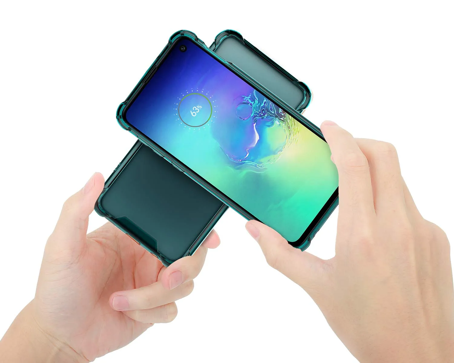 MoKo Halo Cover Galaxy S10e 5.8" Verde Trasparente Antiurto