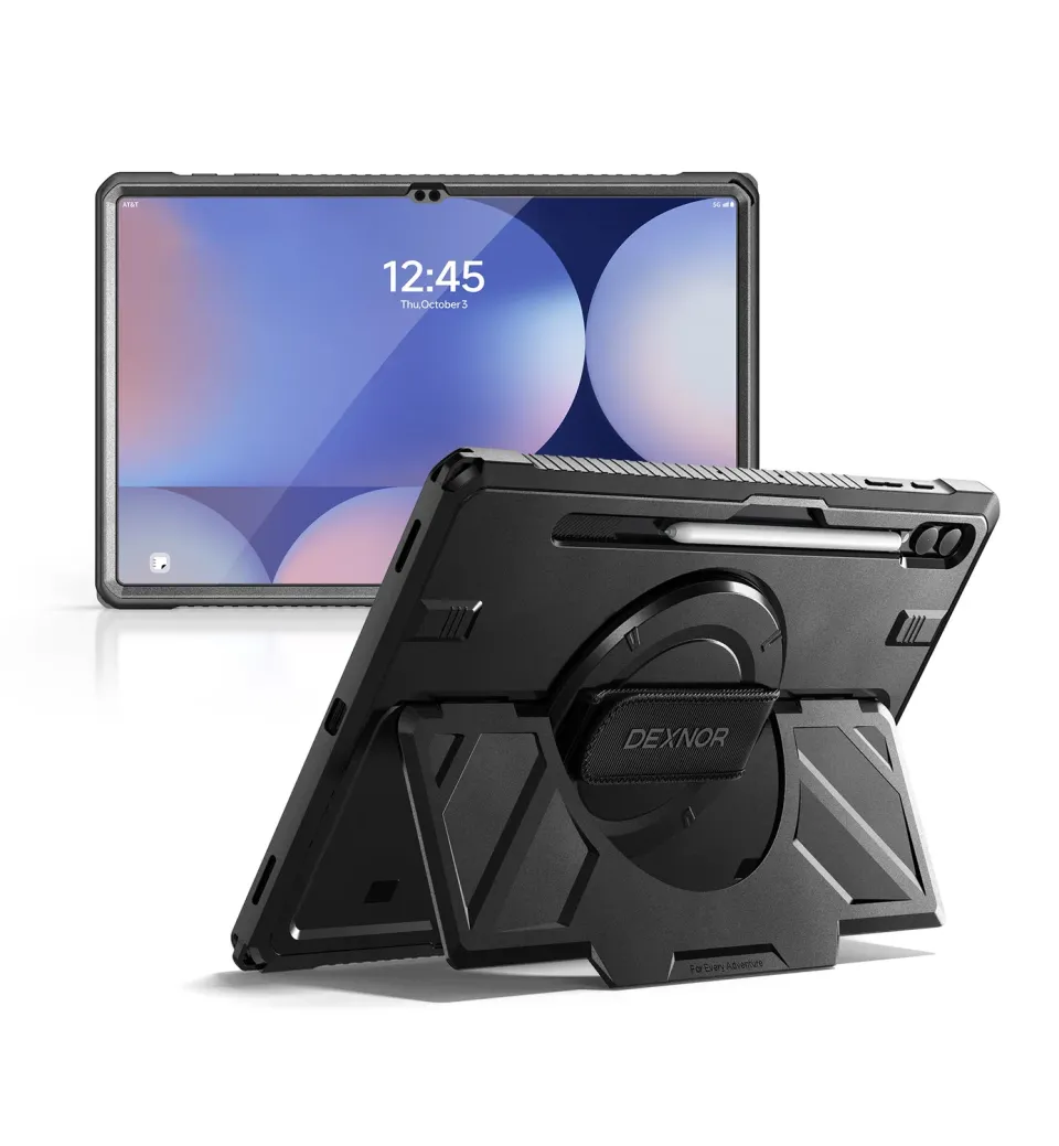 Dexnor Galaxy Tab S10 Ultra 14,6 custodia rugged nero S Pen