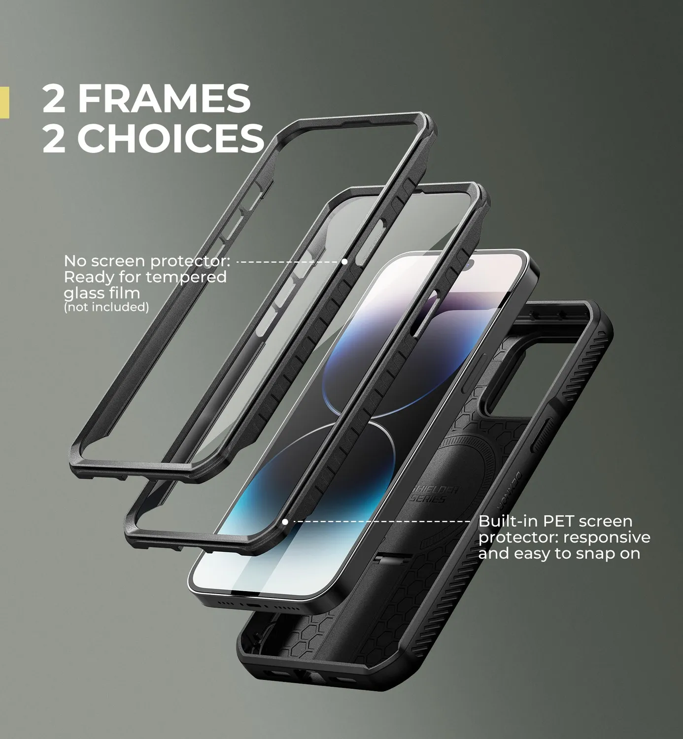 Dexnor iPhone 14 Pro Max cover nera MagSafe 360