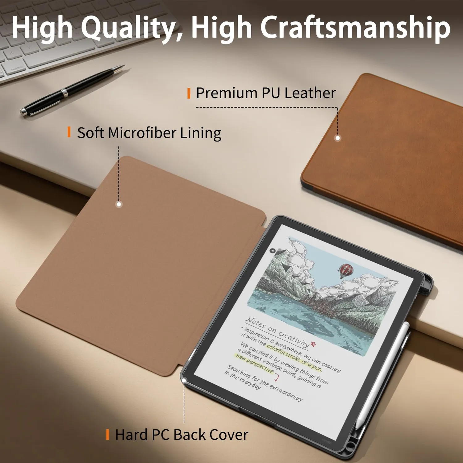 MoKo Custodia Kindle Scribe 11" 2025 Marrone con Porta Penna