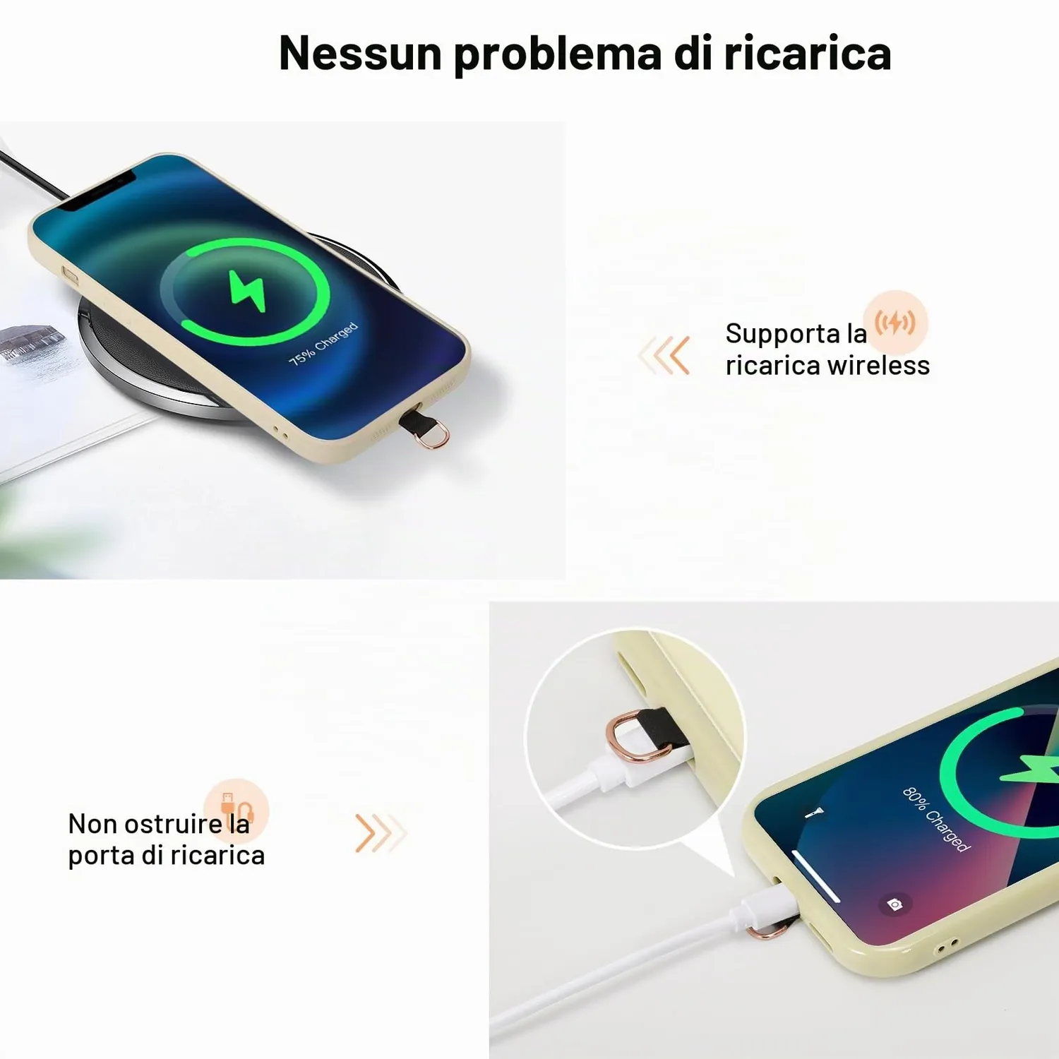 MoKo Laccio per Cellulare a Tracolla Oro Rosa Regolabile