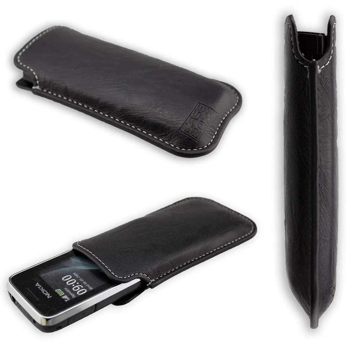 caseroxx Business-Line Nokia 2700/2730 custodia nero con clip