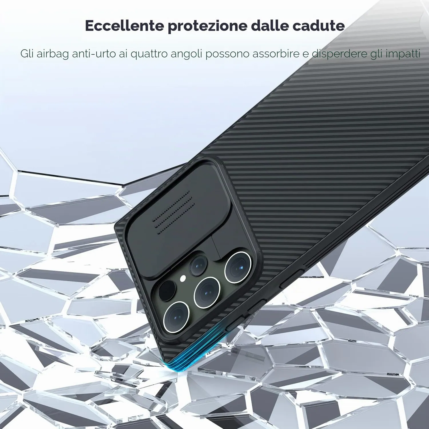 CloudValley Galaxy S23 Ultra custodia nera antiurto sottile
