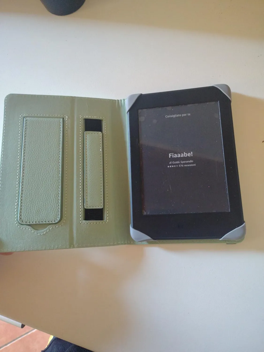 MoKo Kindle 6 pollici custodia verde tequila litchi stand