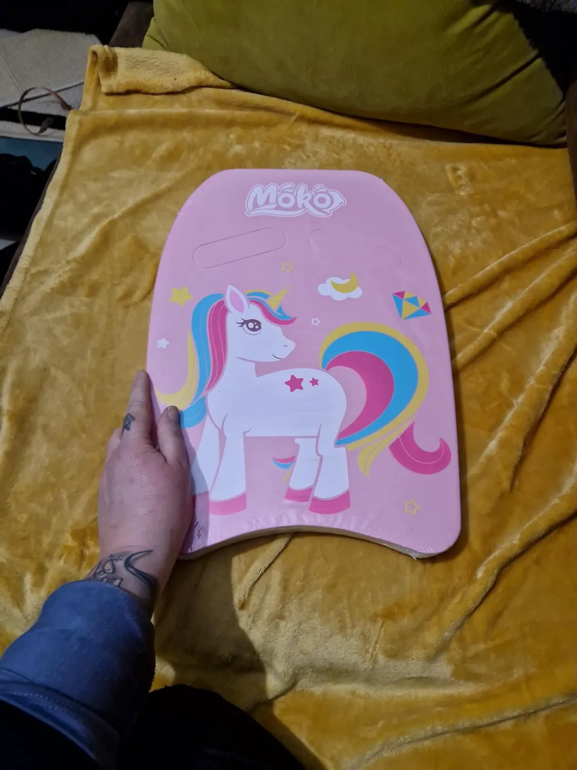 MoKo tavoletta nuoto bambini U rosa unicorno PE