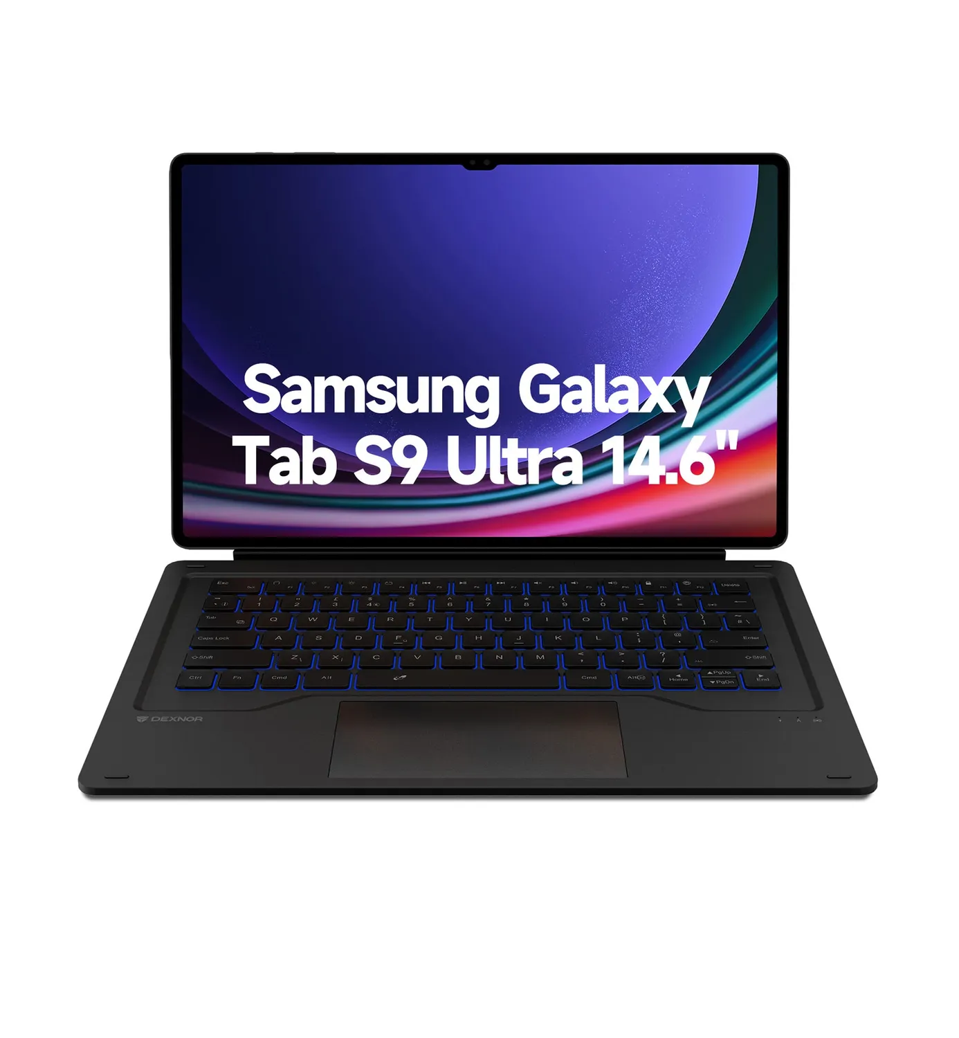 Dexnor Tab S9 Ultra 14.6 custodia tastiera nera retroilluminata
